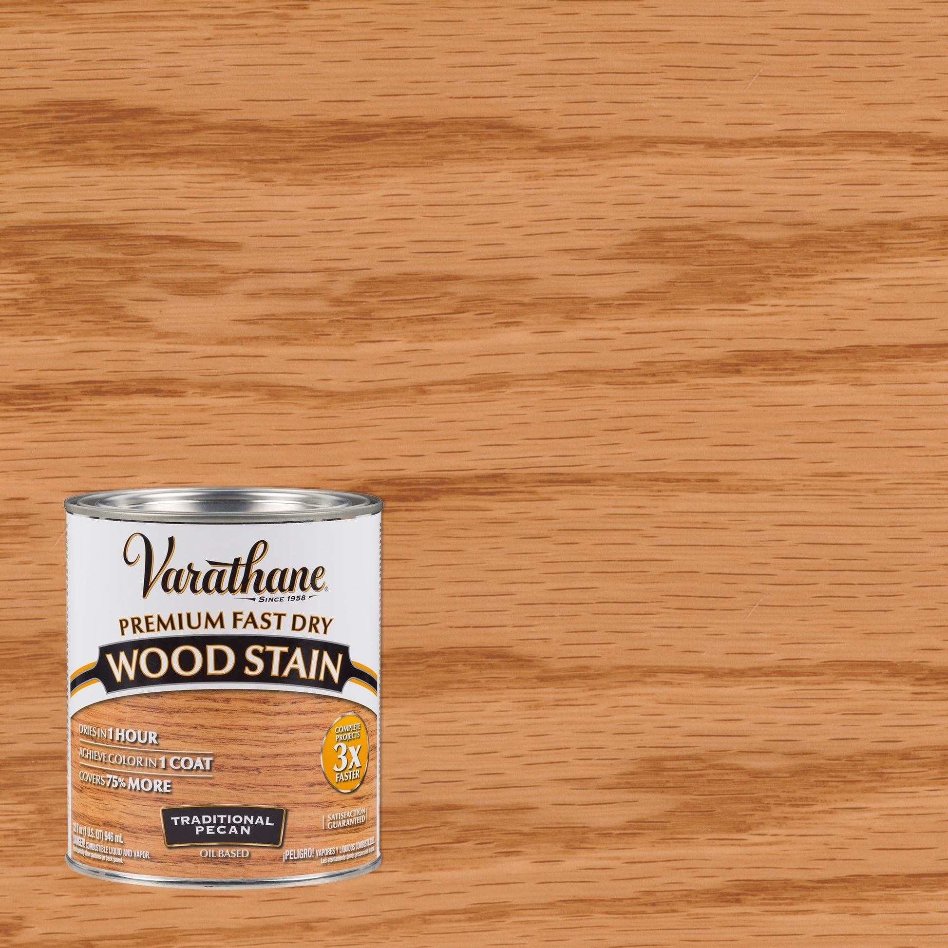2 Pack, Traditional Pecan, Varathane Premium Fast Dry Wood Stain-262013, Quart