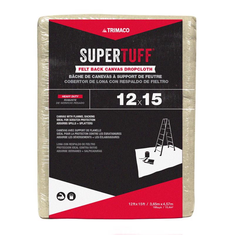 Trimaco Supertuff 12 Ft. W X 15 Ft. L Canvas/felt Drop Cloth 1 Pk