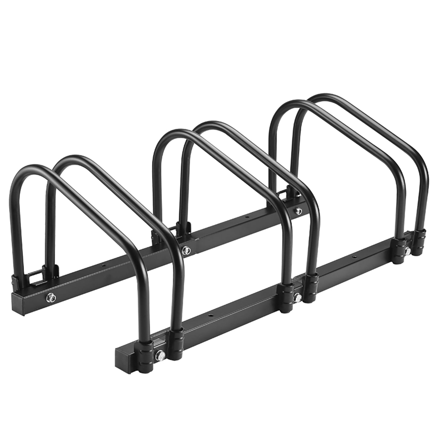 Trimate Bicycle Floor Parking Rack Stand for 3 Bicycles, Indoor Home Garage Storage,  2.4" Width for Most of Bicycles, 27.8"x12.6"x10.3", Steel Black Powder Coated