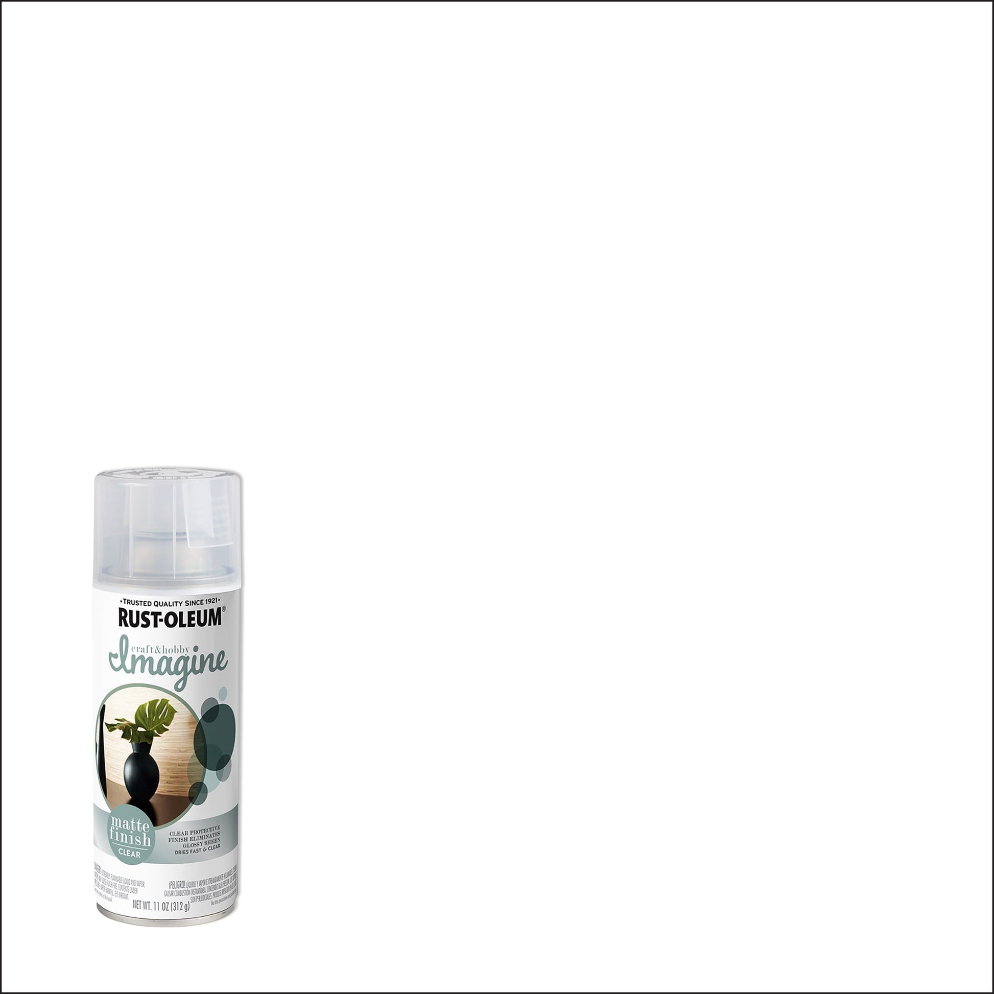 Paquete de 4, Esmalte Triple Grueso, Rust-Oleum Craft & Hobby Semi-brillante Imagine Spray de Capa Superior- 358029, 12 oz.