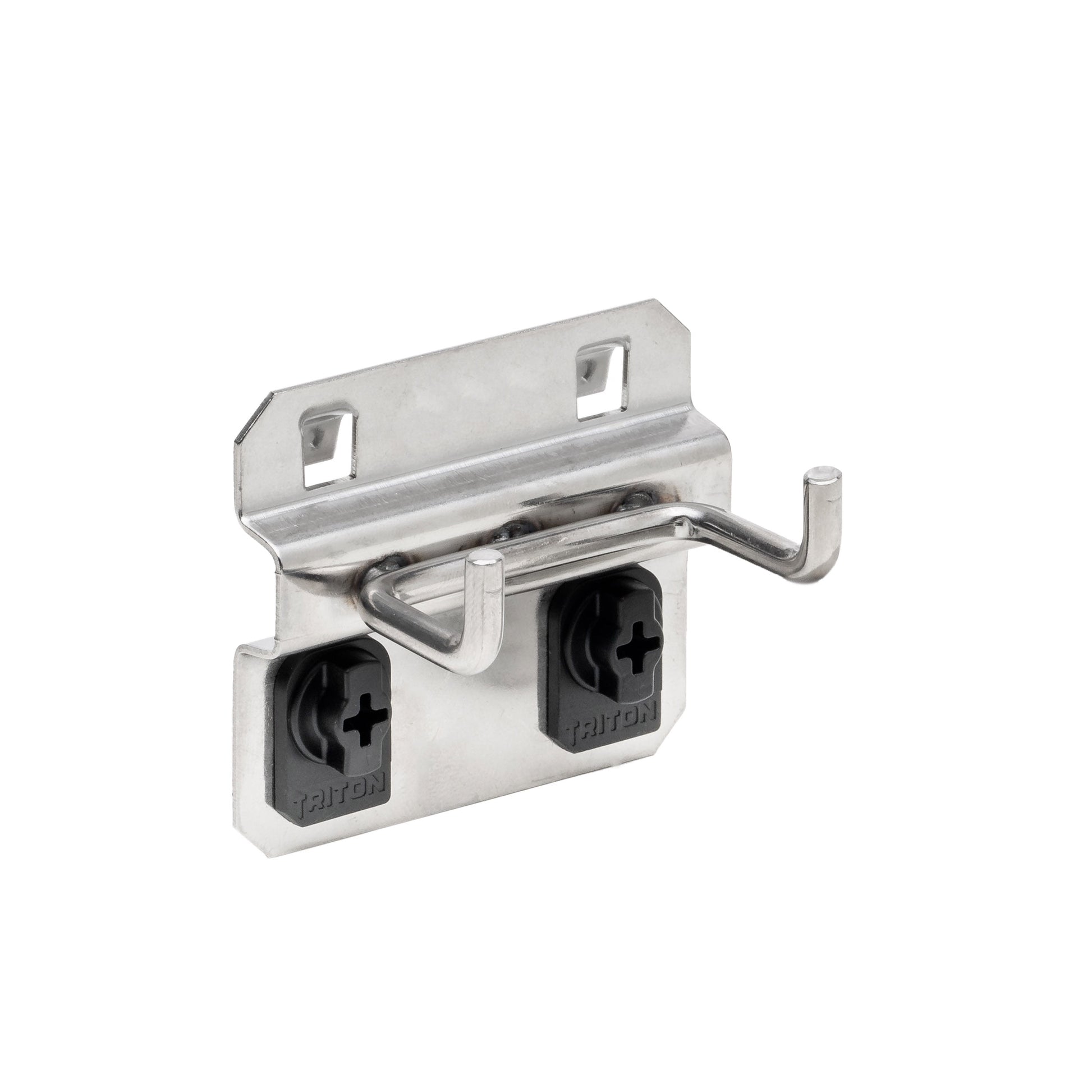 Triton ProductsÂ® 1 In. Double Rod 90 Degree Bend 3/16 In. Dia. Stainless Steel Pegboard Hook for Stainless Steel LocBoard, 3 Pack