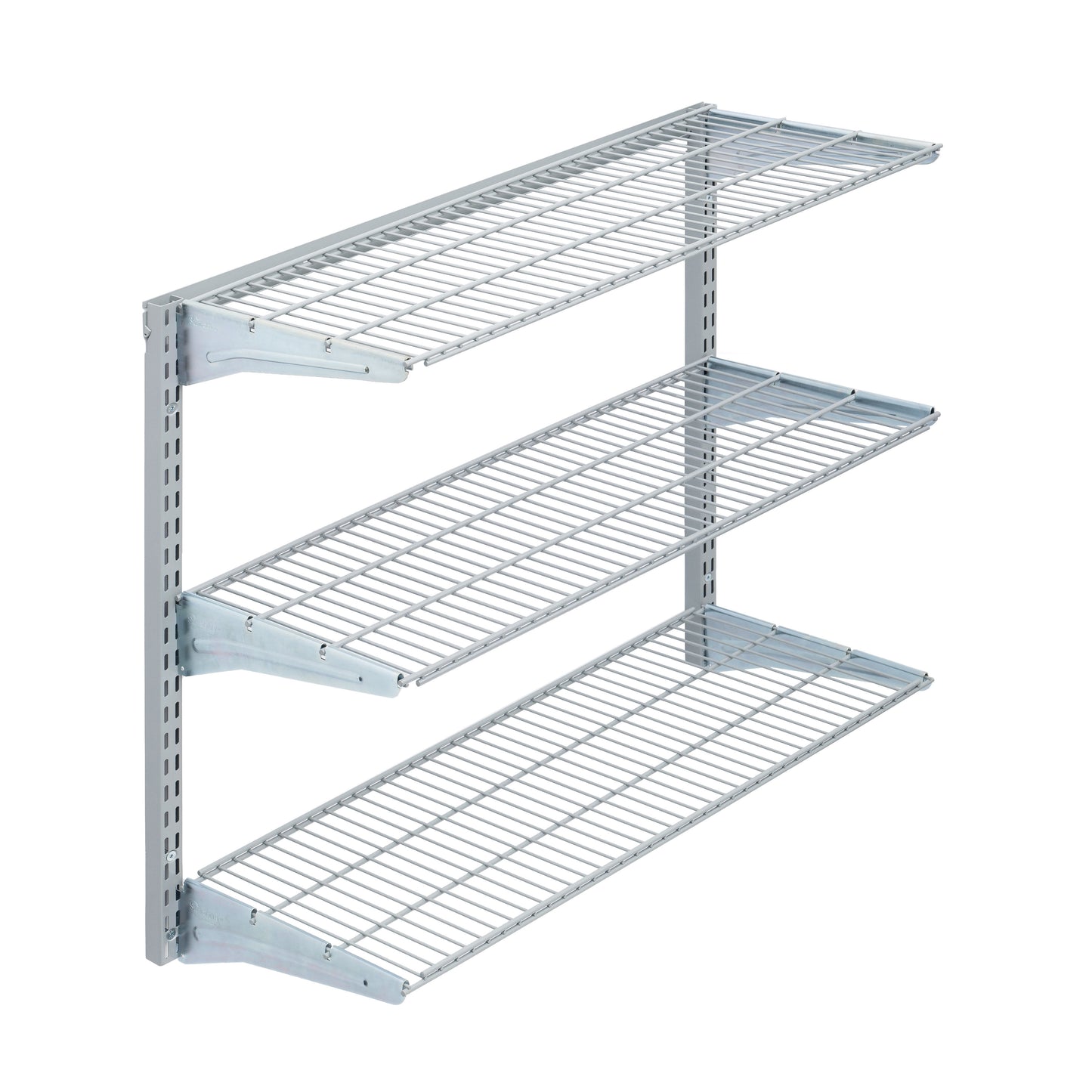 Triton ProductsÂ® Heavy-Duty 3 Tier Wire Shelf, Grey, 375 lb. Capacity