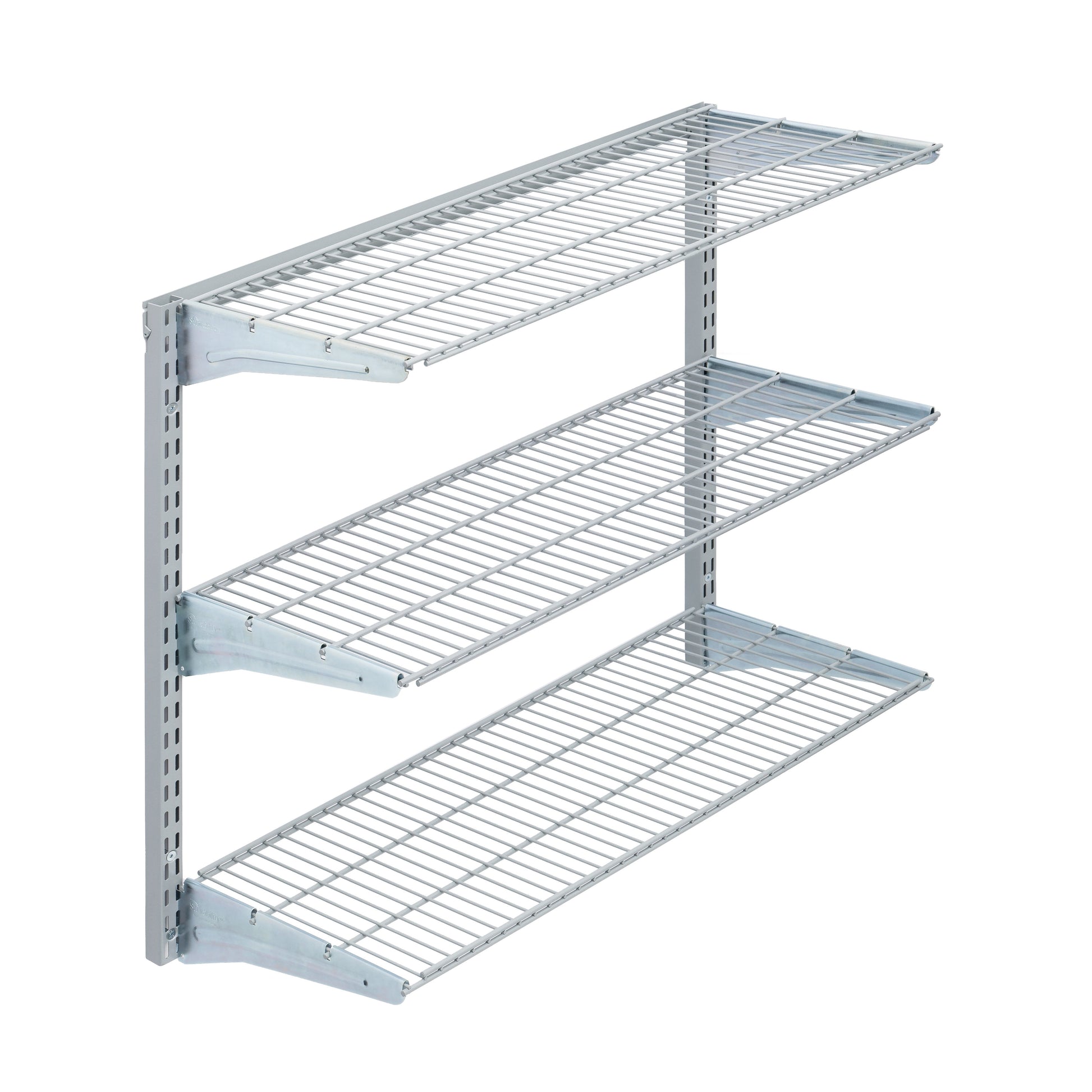 Triton ProductsÂ® Heavy-Duty 3 Tier Wire Shelf, Grey, 375 lb. Capacity