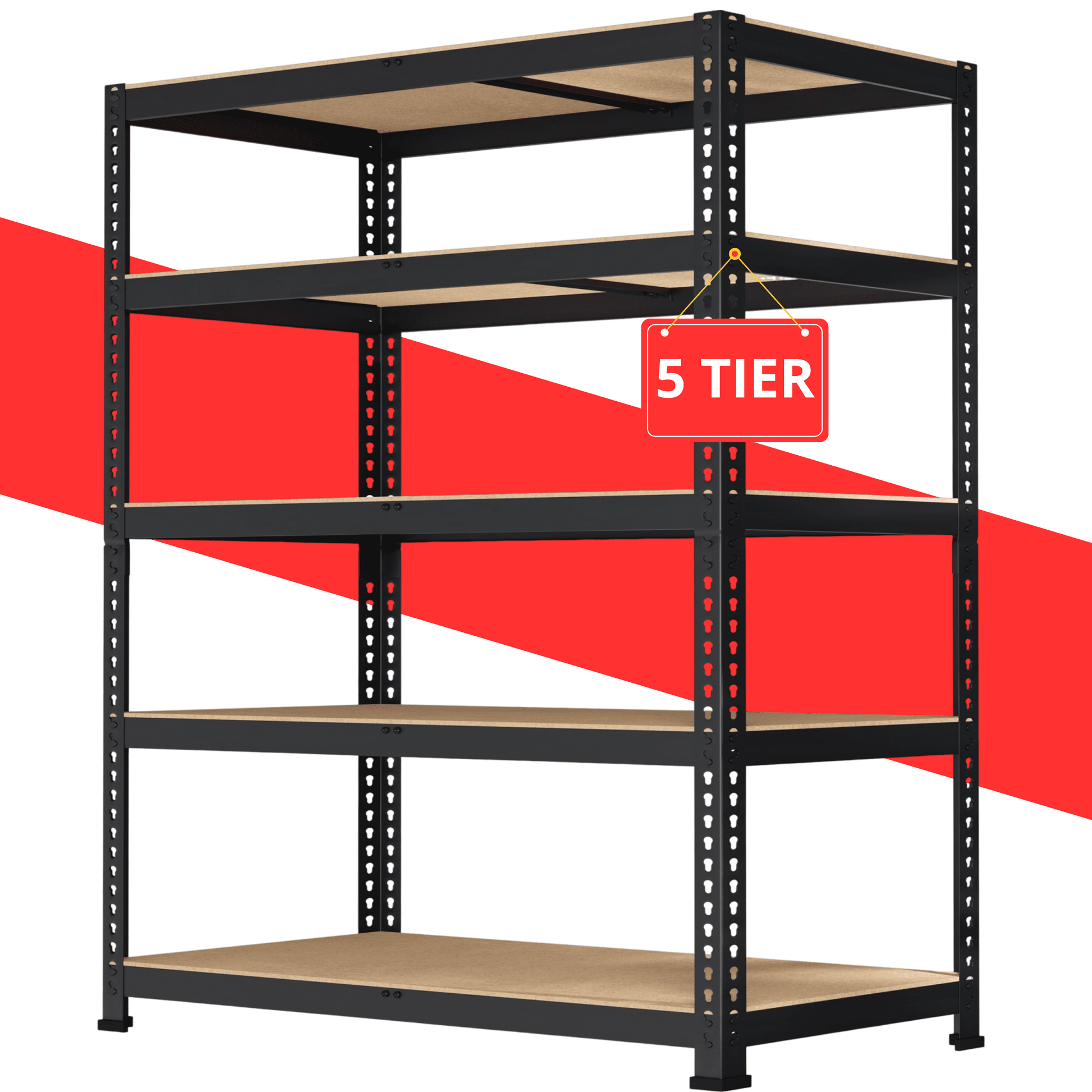 TrumanPick Metal Storage Shelves 32" W x 16" D x 63" H Adjustable Heavy Duty Shelving for Garage,1400lbs