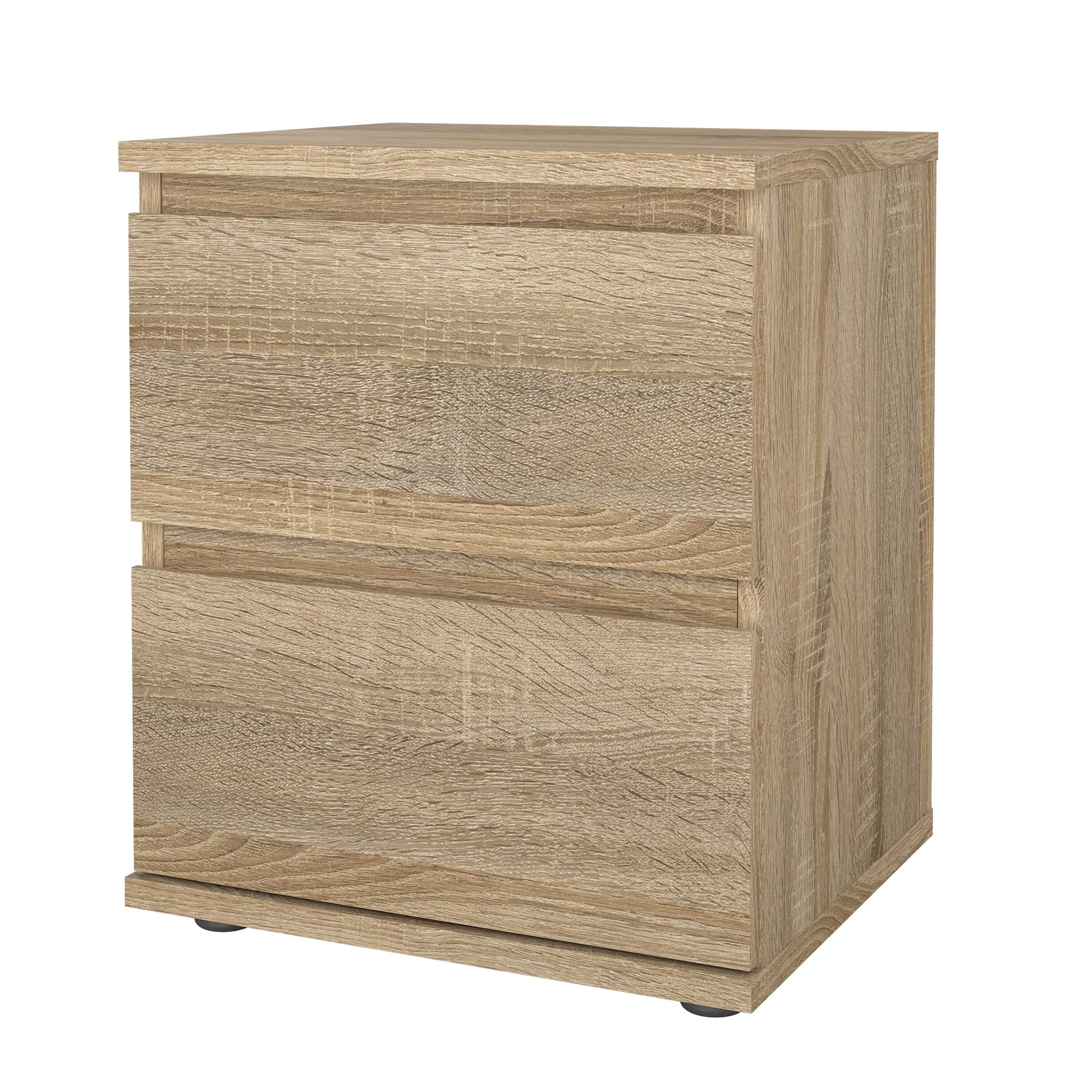 Tvilum Aurora 2 Drawer Bedroom Nightstand for Adults, Truffle