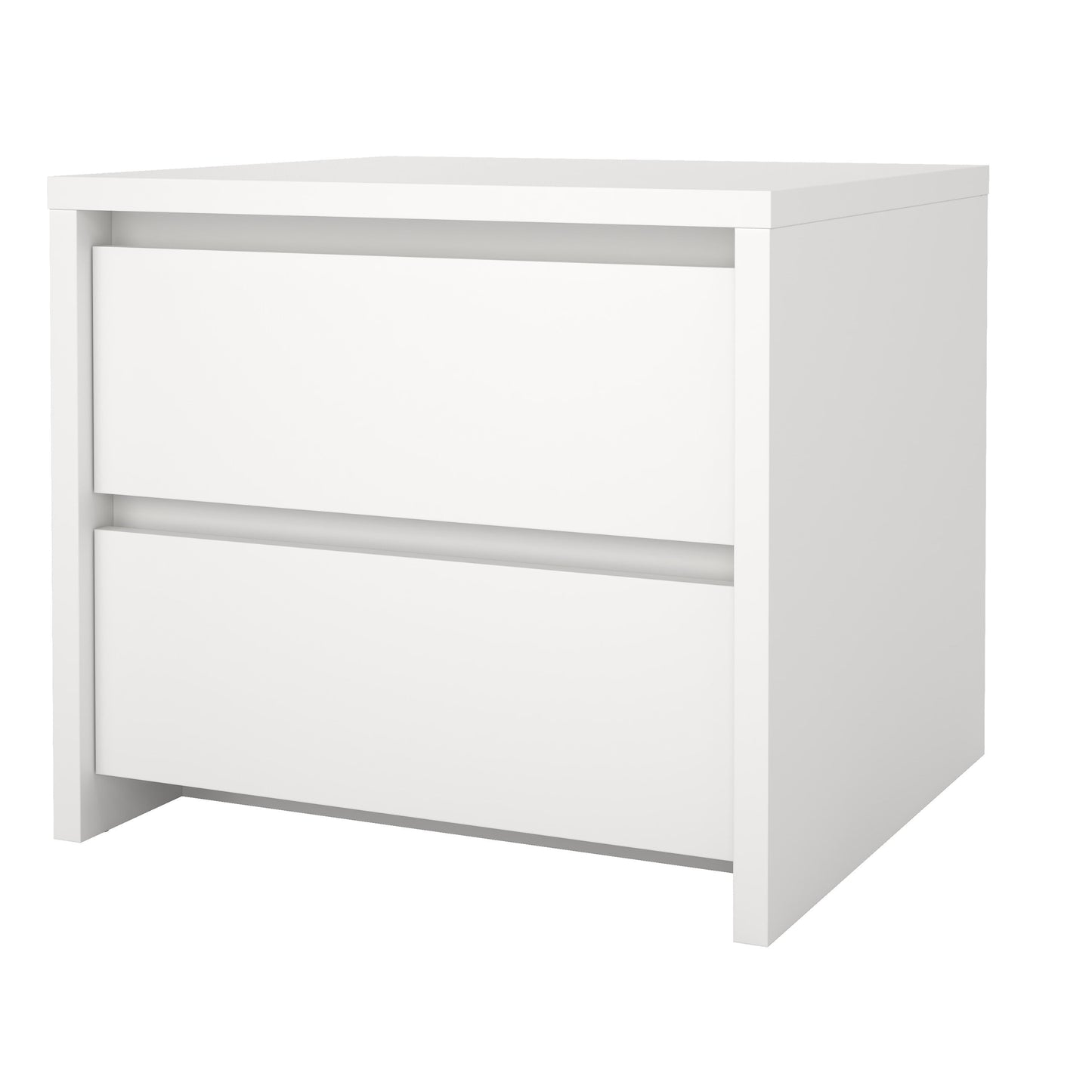 Tvilum Next 2-Drawer Bedroom Nightstand End Table in White