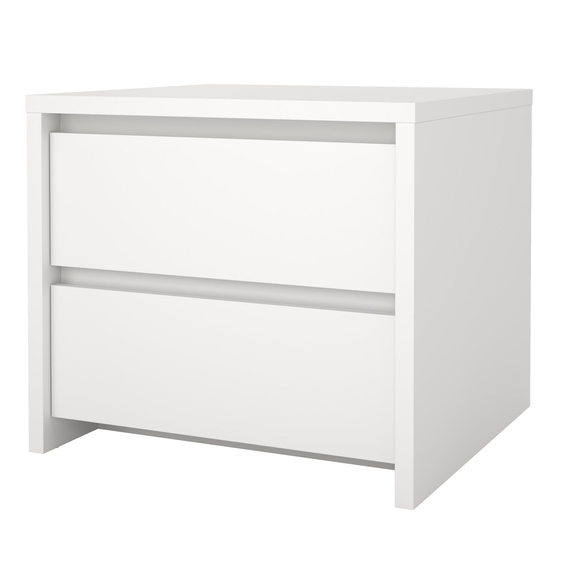 Tvilum Next 2-Drawer Bedroom Nightstand End Table in White