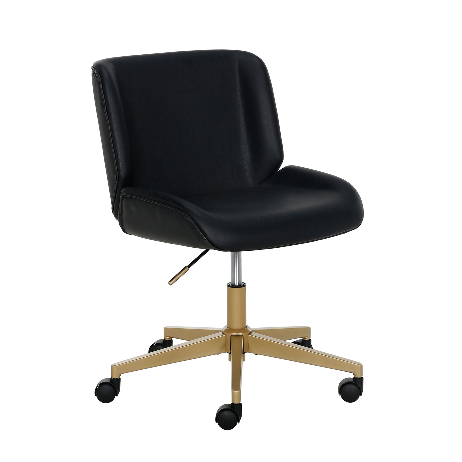Mainstays Daphne Mid Back Office Chair with Black Faux Leather