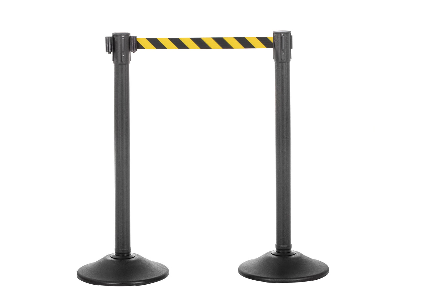 US Weight Sentry PLUS Stanchion with Safety Chevron (Yellow/Black) Retractable Belt (2-Pack)