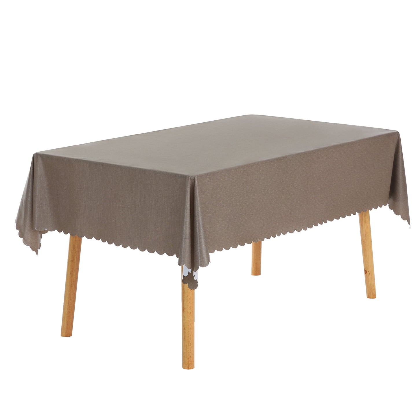 Unique Bargains 1 Pack Oil-Proof Water Resistance Table Cover Brown 55" x 87"