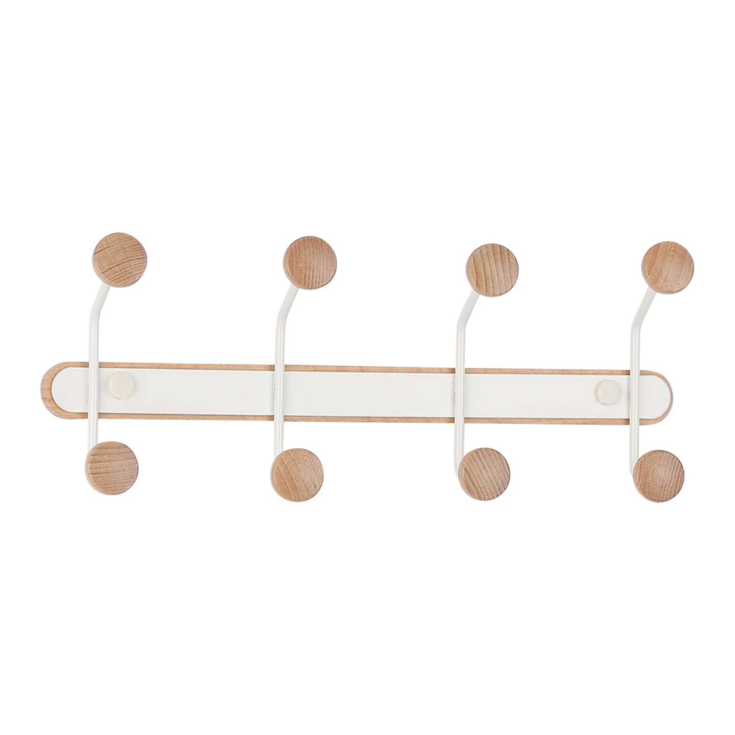 Unique Bargains 1 Pcs Coat Rack Wall Mount Coat Hook for Hanging with 8 Hooks Solid Wood