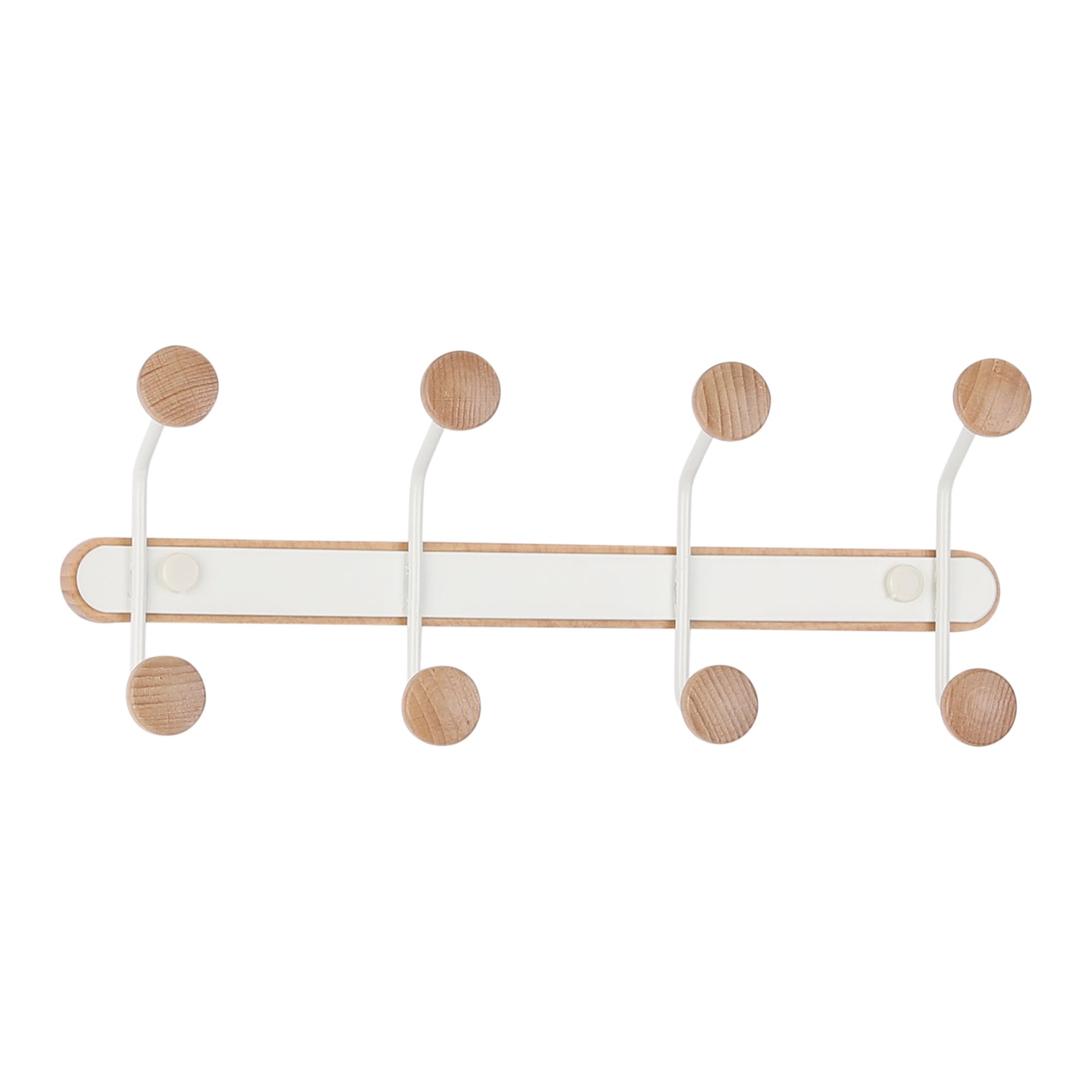 Unique Bargains 1 Pcs Coat Rack Wall Mount Coat Hook for Hanging with 8 Hooks Solid Wood