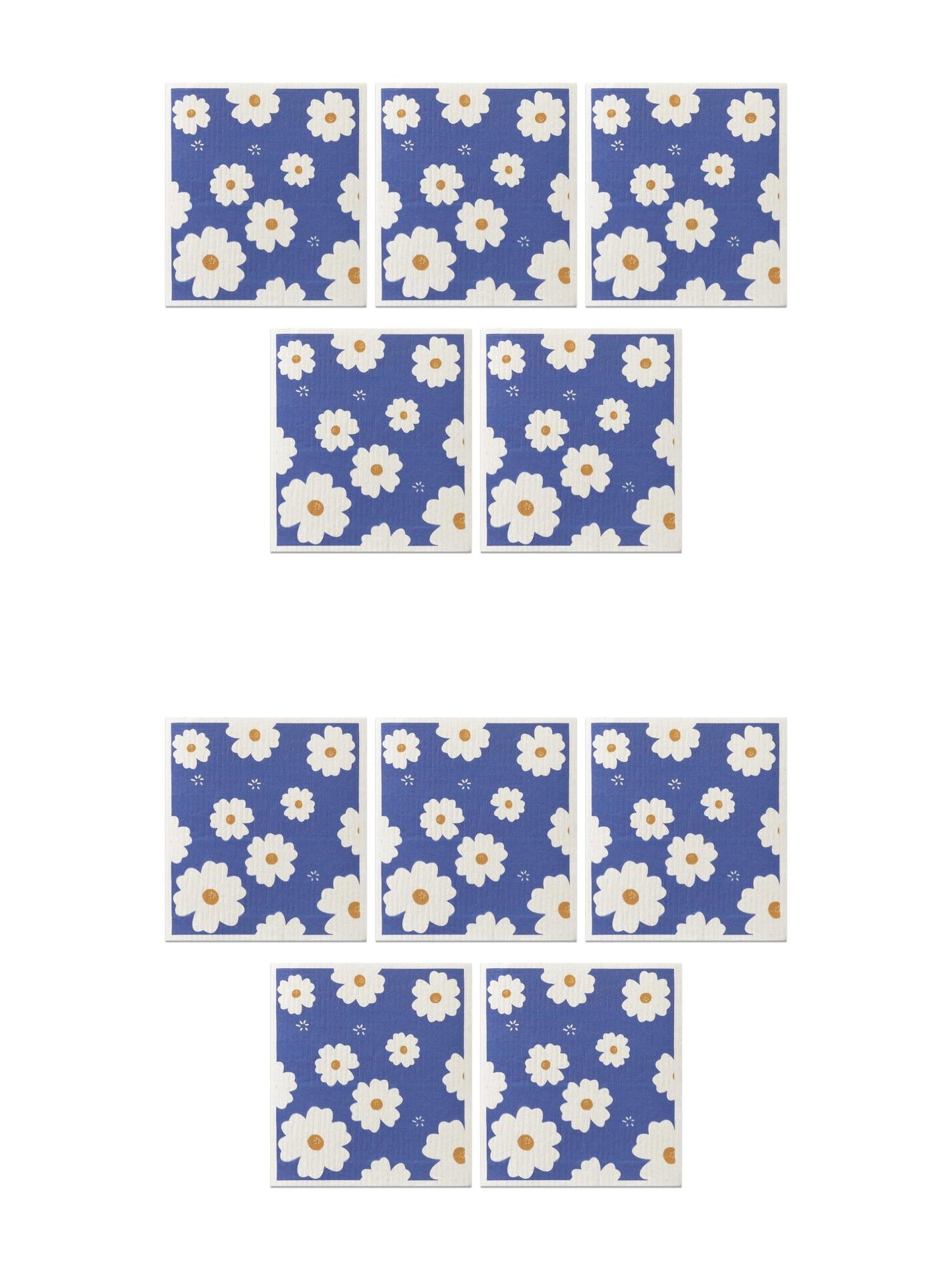 Unique Bargains 10pcs Super Absorbent Kitchen Dish Towels Reusable Towels Flower 2 7" x 8"