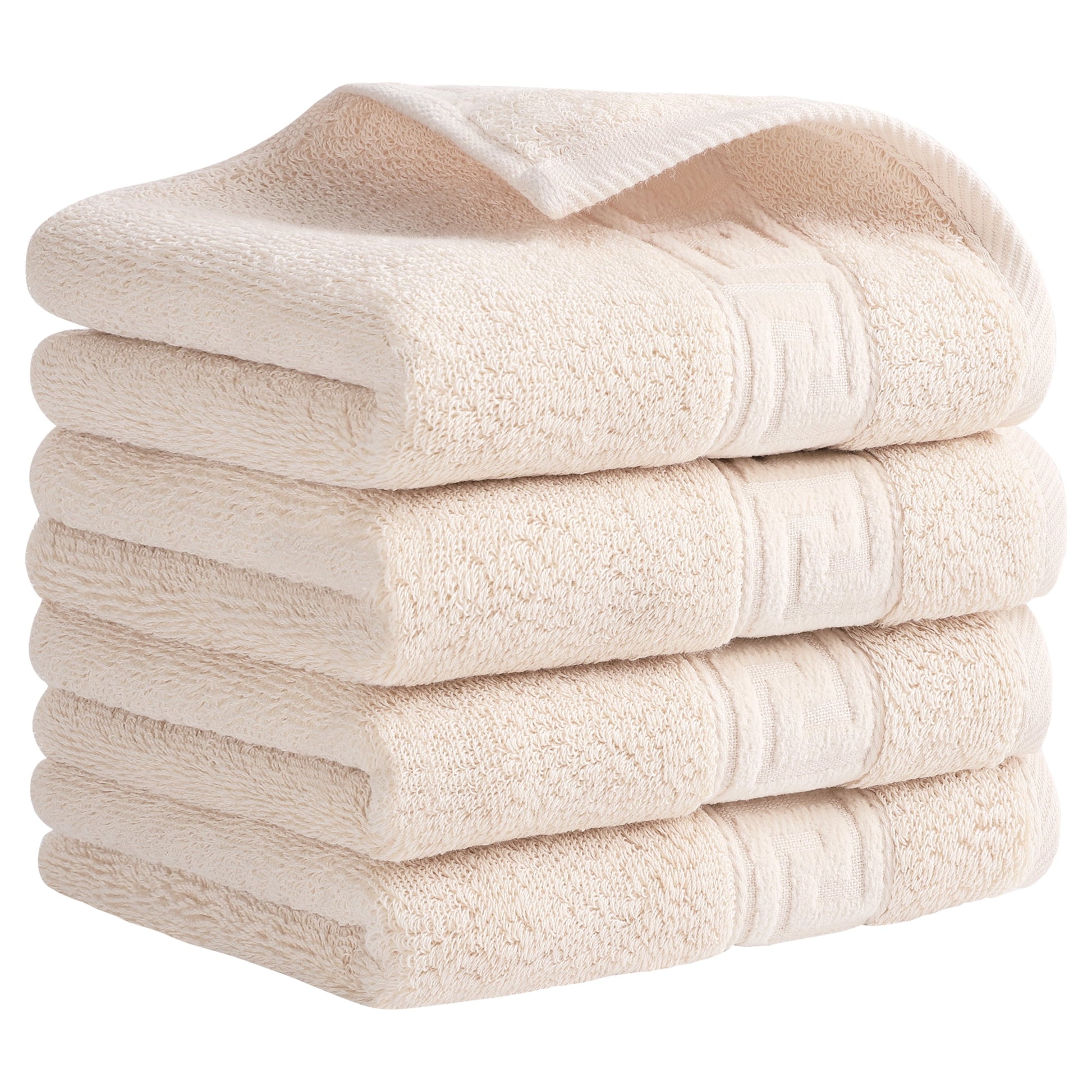 Unique Bargains 13" x 29" Solid Soft Absorbent Hand Towel Grey 4-Piece