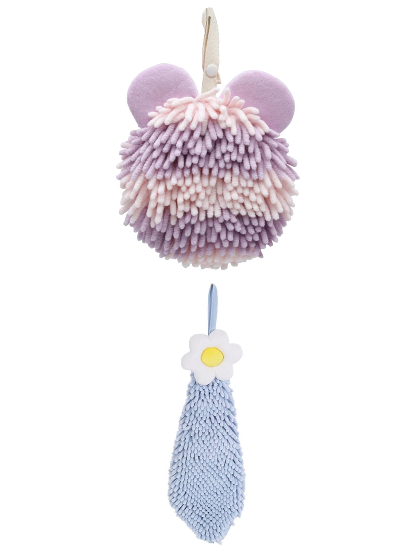 Unique Bargains 2 Pack Soft Hand Towel 6" x 15"/7" x 7" Blue-1/Purple