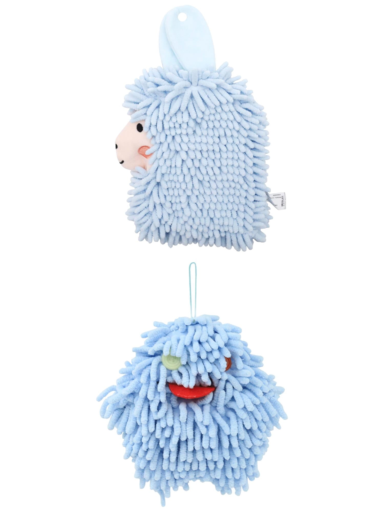 Unique Bargains 2 Packs Cute Cartoon Hand Towel 7" x 7"/7" x 11" Blue