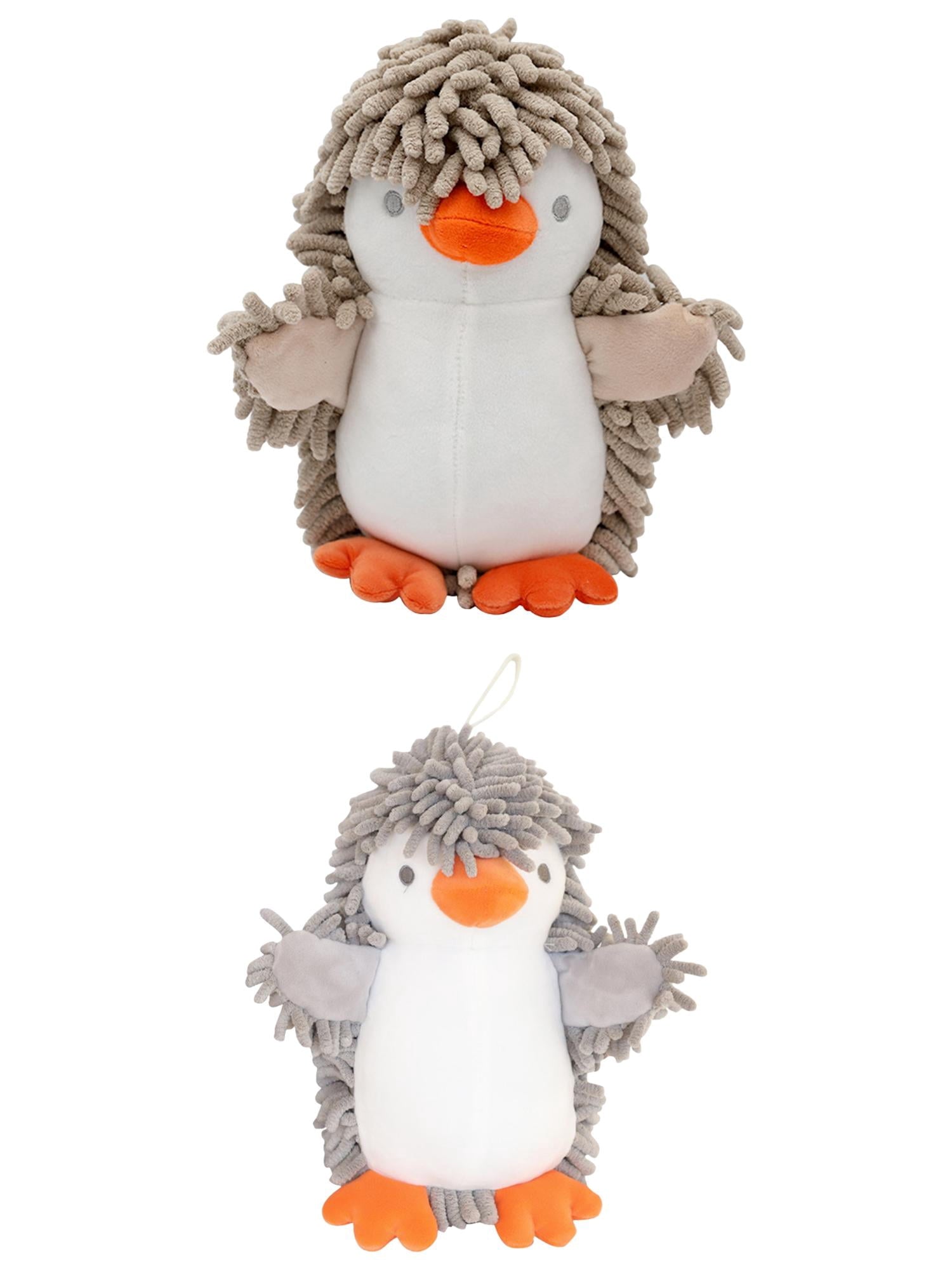 Unique Bargains 2 Pcs Cartoon Hand Towels 8" x 8" Brown/Grey