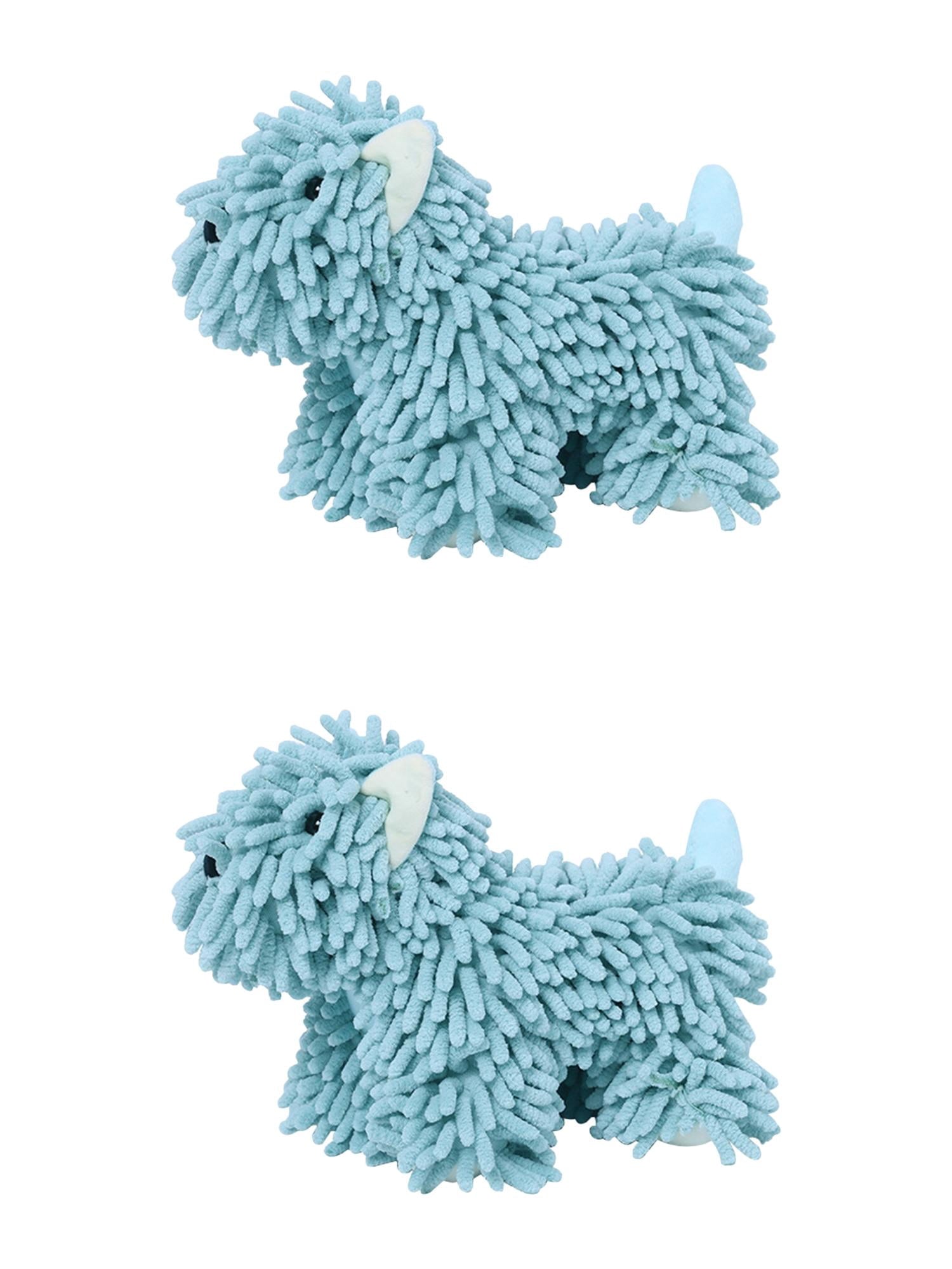 Unique Bargains 2 Pcs Dog Hand Towels 8" x 10" Green