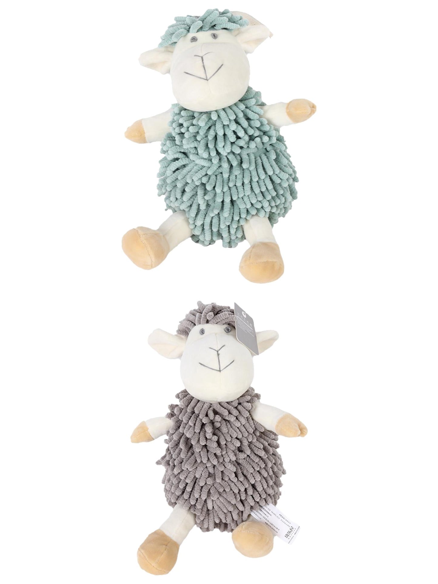 Unique Bargains 2 Pcs Sheep Hand Towels 9" x 13" Green/Grey