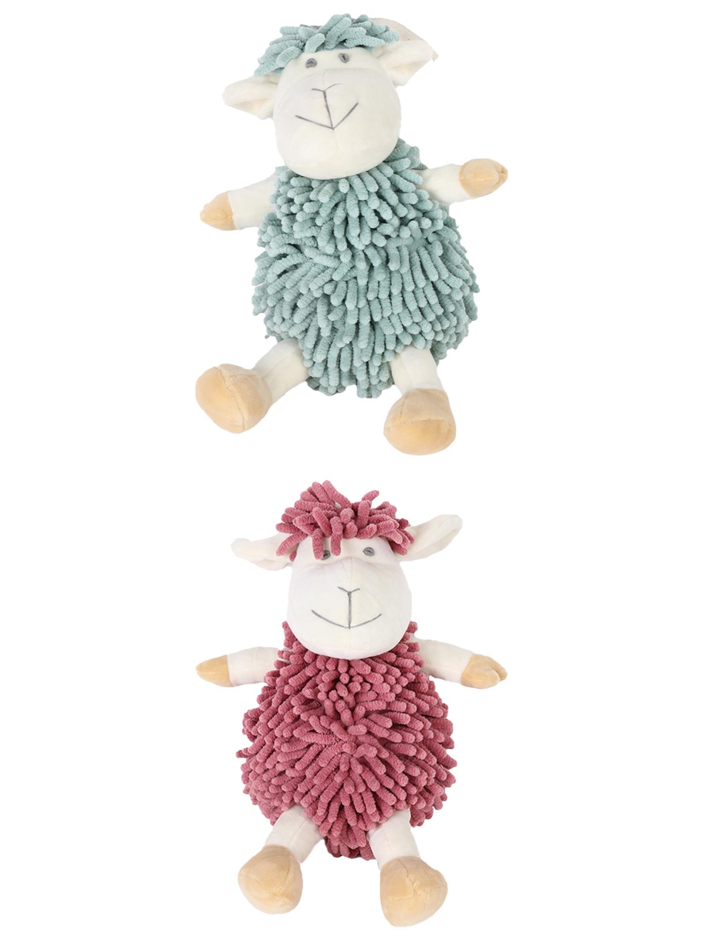 Unique Bargains 2 Pcs Sheep Hand Towels 9" x 13" Green/Indian Red
