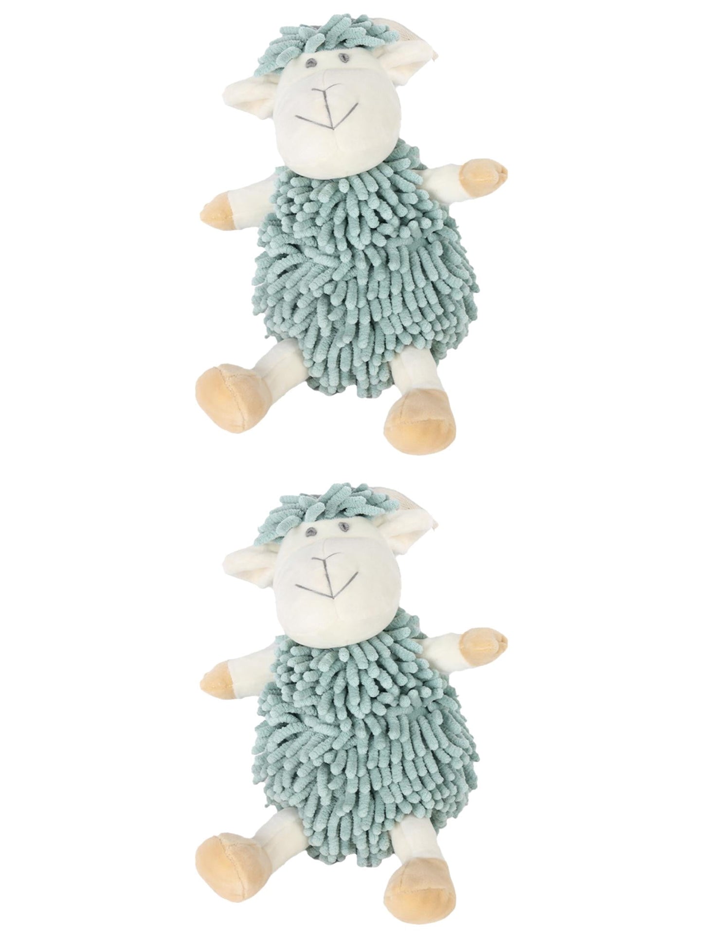 Unique Bargains 2 Pcs Sheep Hand Towels 9" x 13" Green