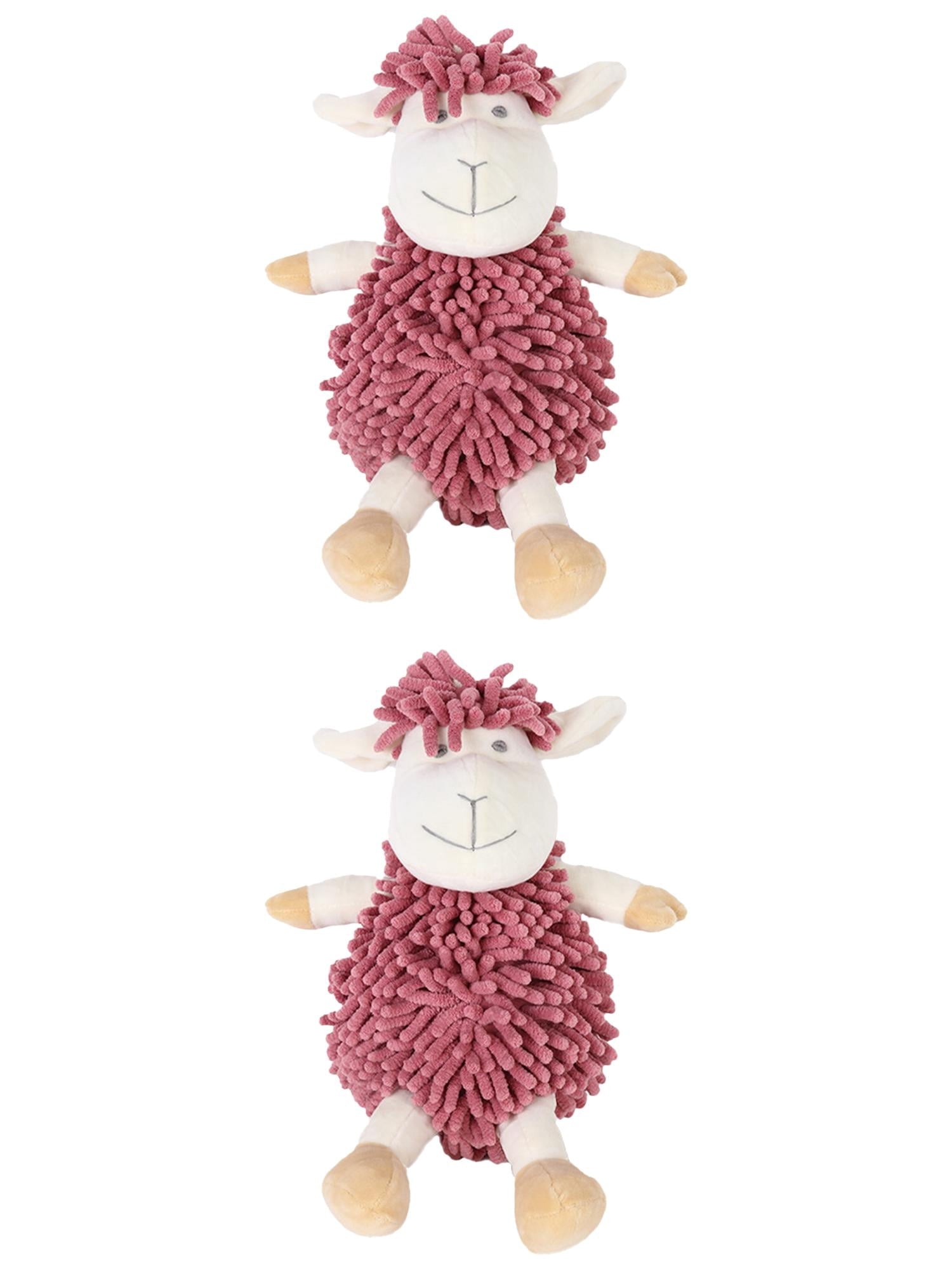 Unique Bargains 2 Pcs Sheep Hand Towels 9" x 13" Indian Red