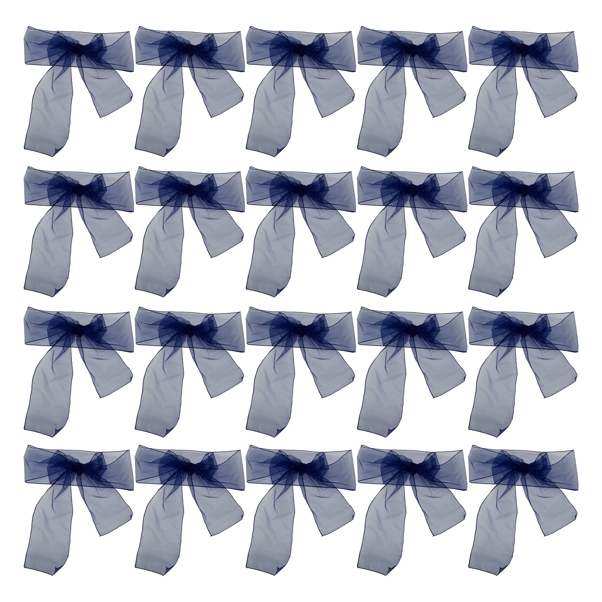 Unique Bargains 20 Pcs Organza Chair Sashes Self Tie Chair Ribbons for Banquet