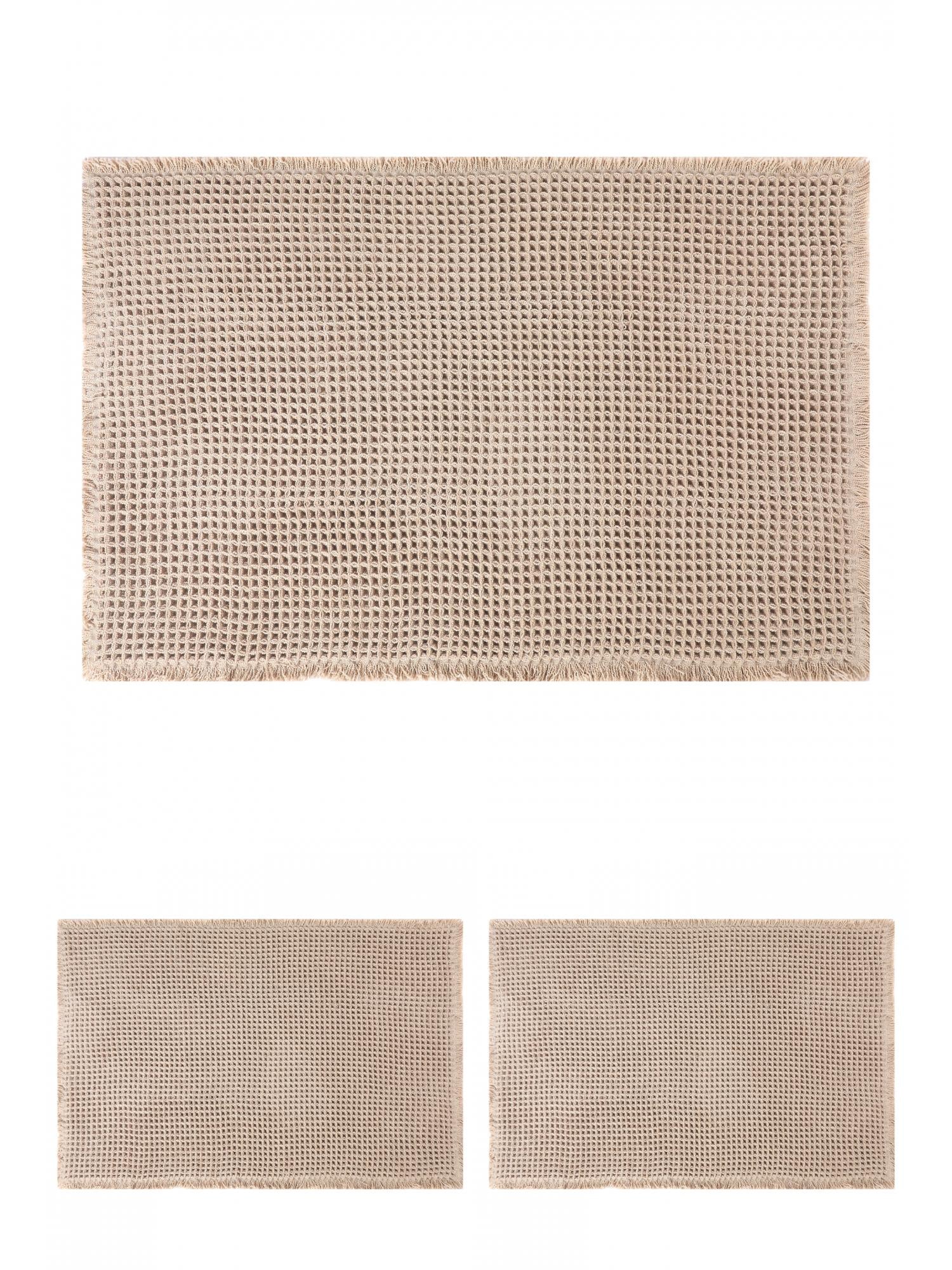 Unique Bargains 3 Pcs Washable Thick Rugs Khaki 17" x 24"/18" x 30"/24" x 36"