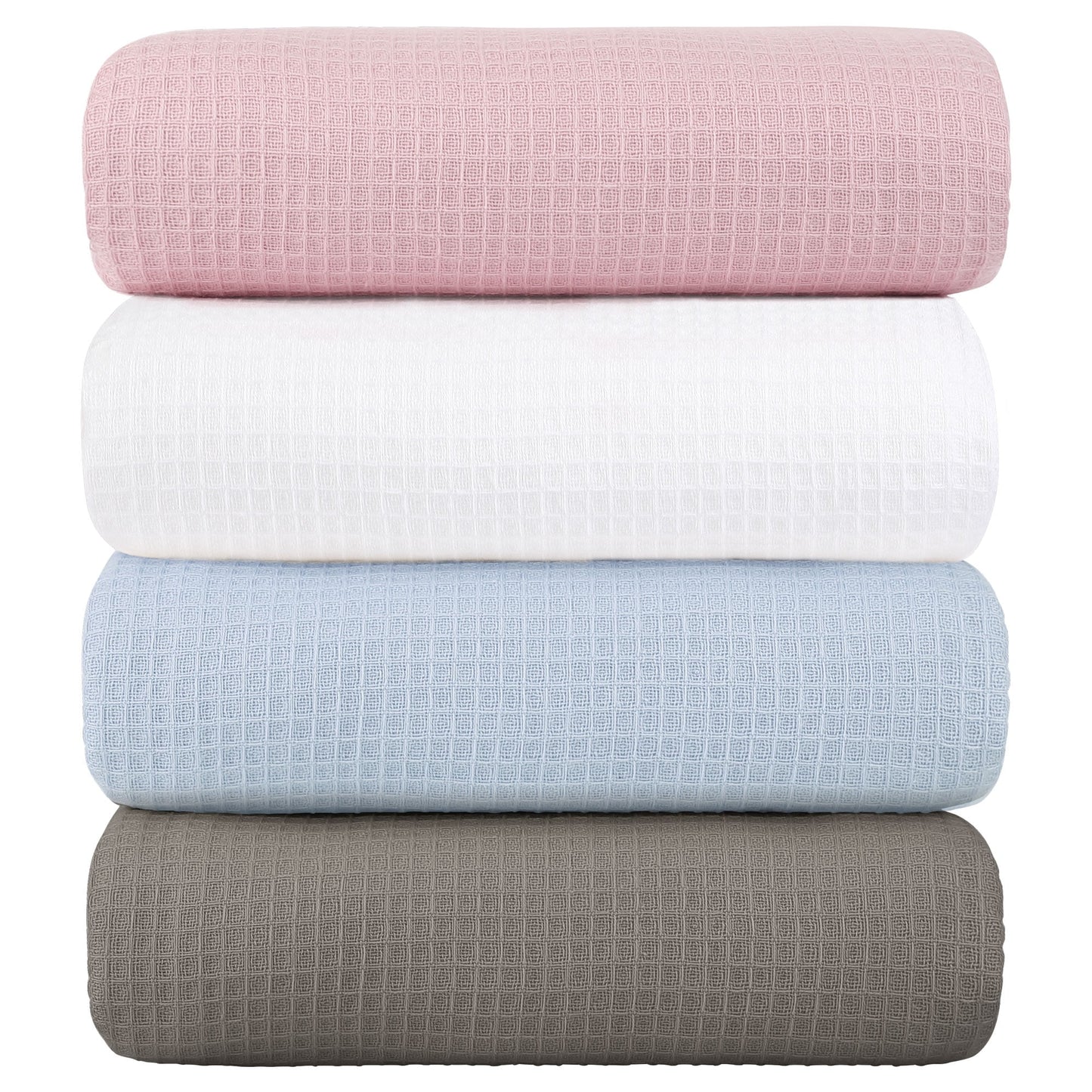 Unique Bargains 4-Pack Cotton Waffle Weave Absorbent Bath Towels 27" x 55" Mixed Color
