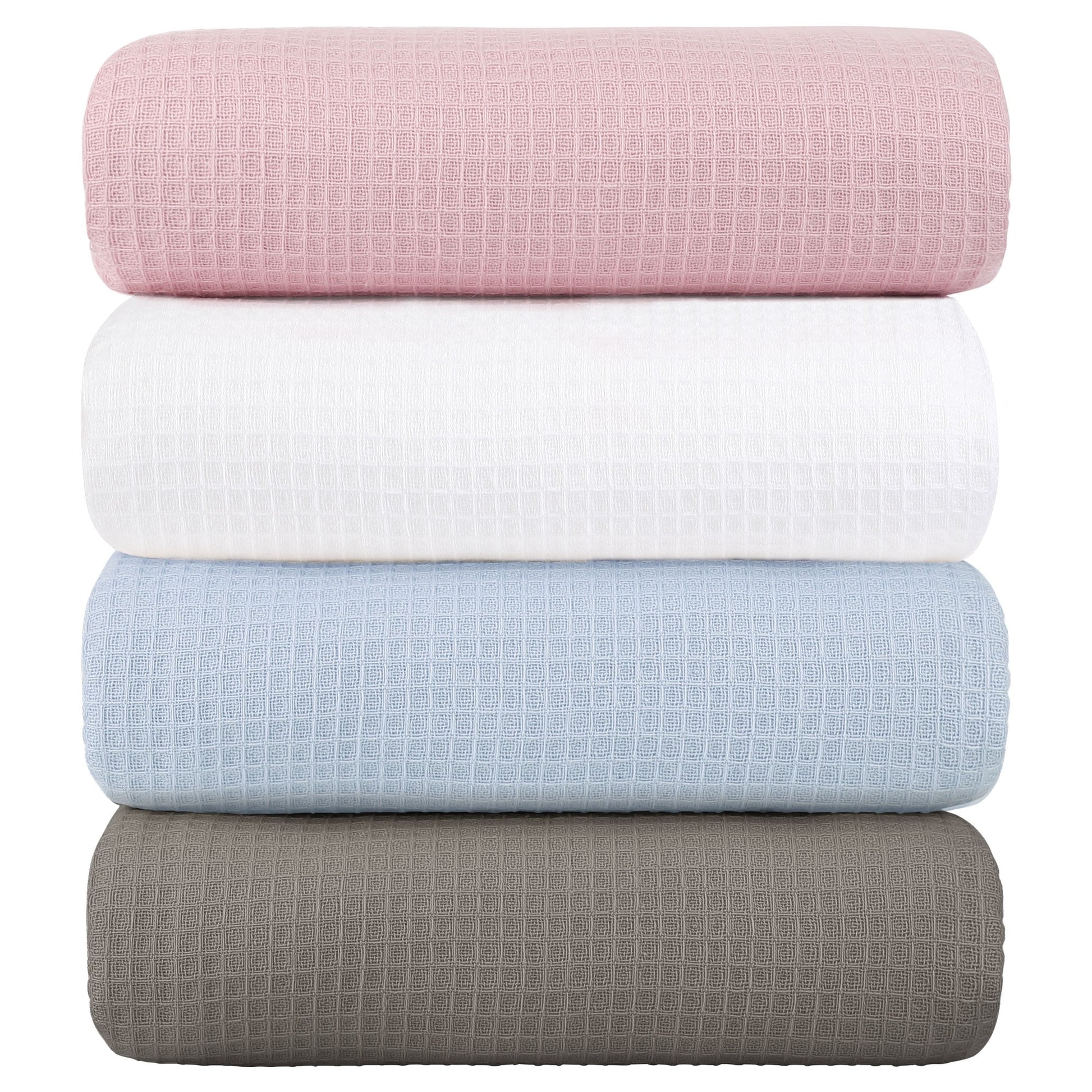 Unique Bargains 4-Pack Cotton Waffle Weave Absorbent Bath Towels 27" x 55" Mixed Color