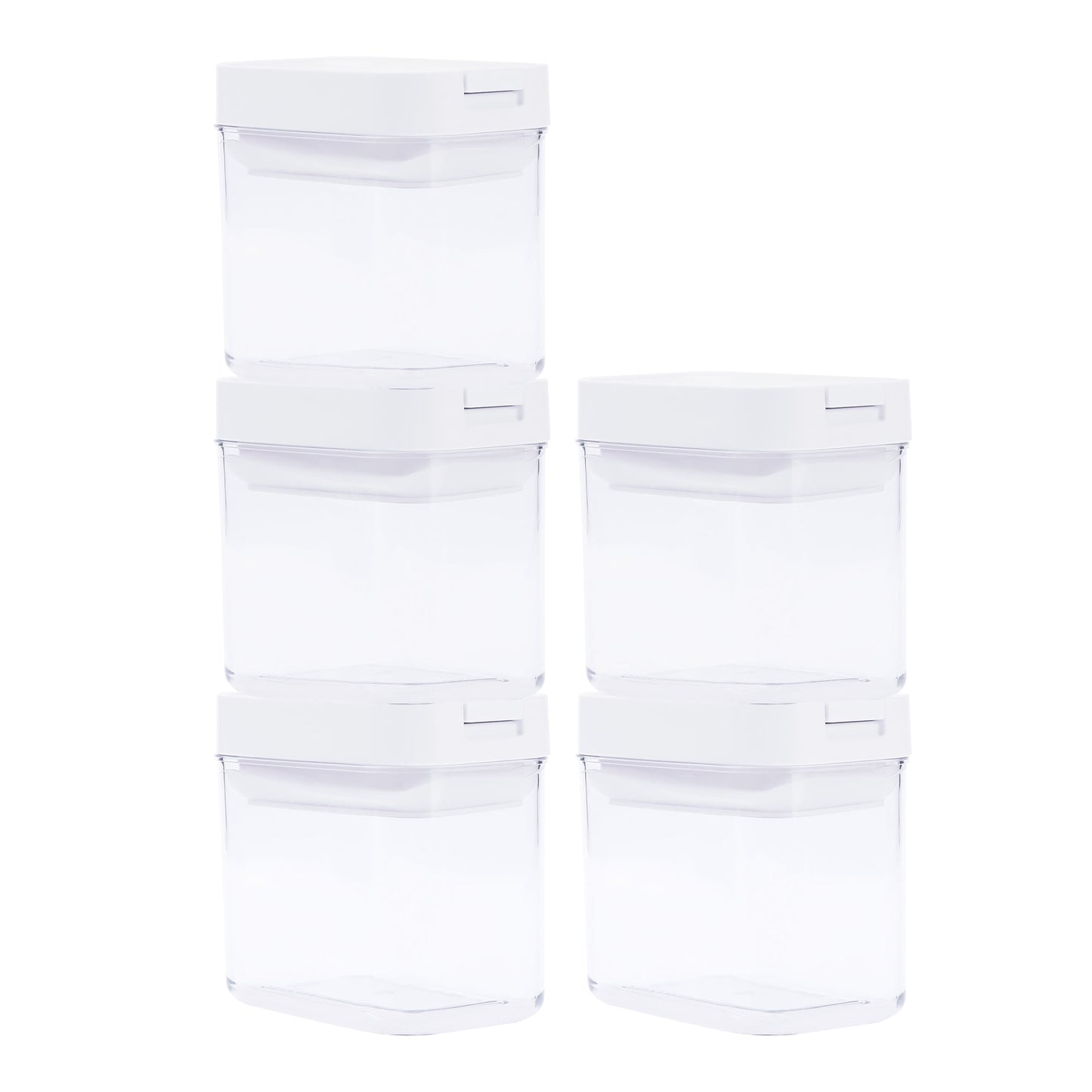 Unique Bargains 5 Pcs Airtight Food Storage Containers 13 oz Transparent
