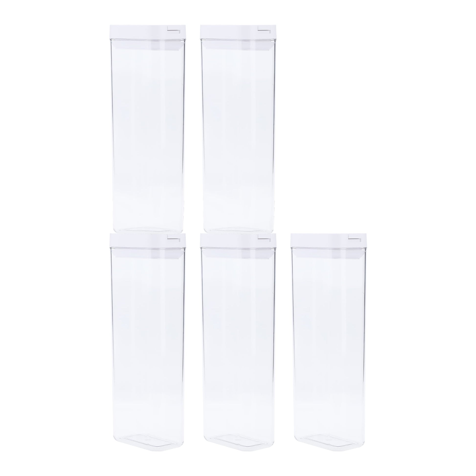 Unique Bargains 5 Pcs Airtight Food Storage Containers 54 oz Transparent
