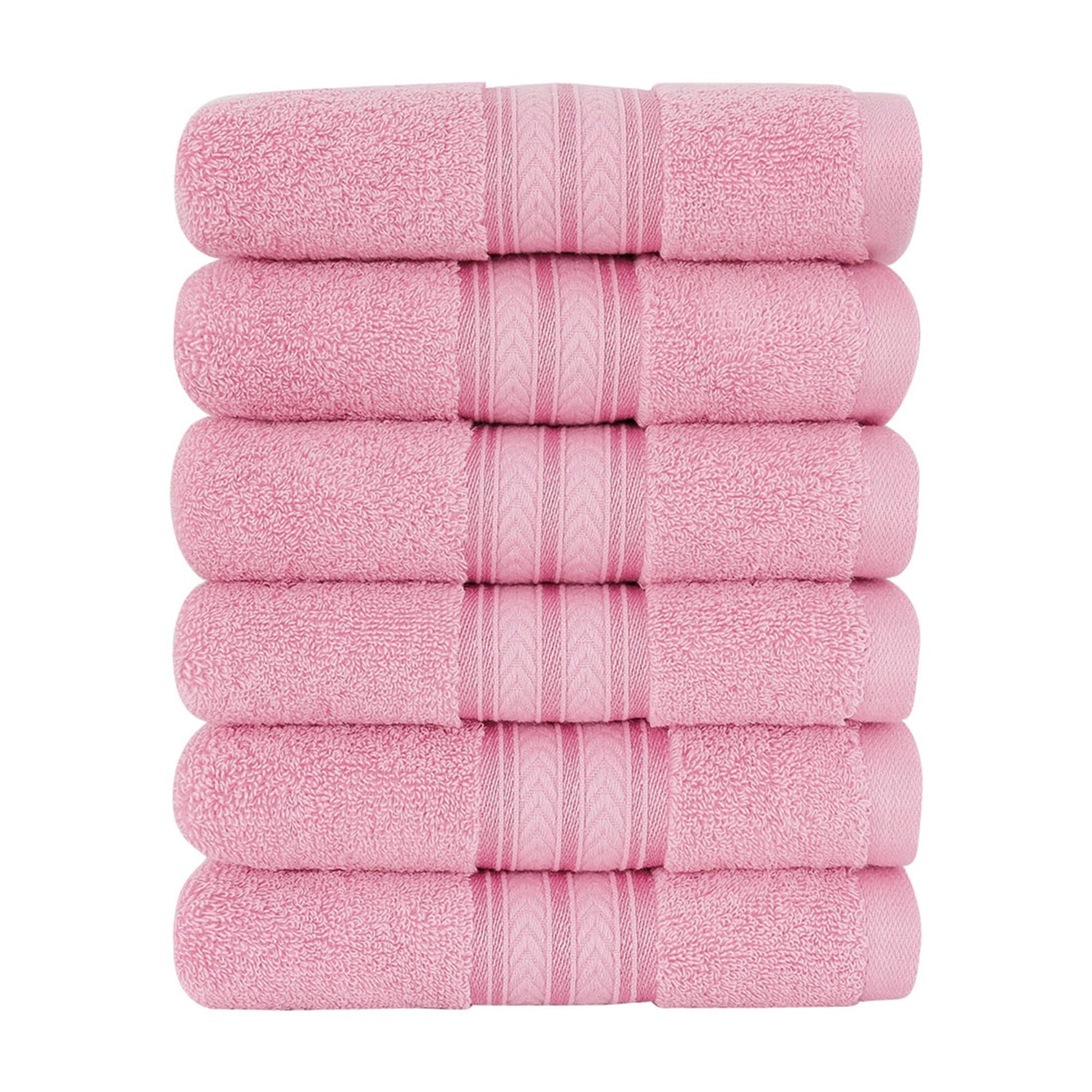 Unique Bargains Pack de 6 Toallas de BaÃ±o Absorbentes 100% AlgodÃ³n Color Camel