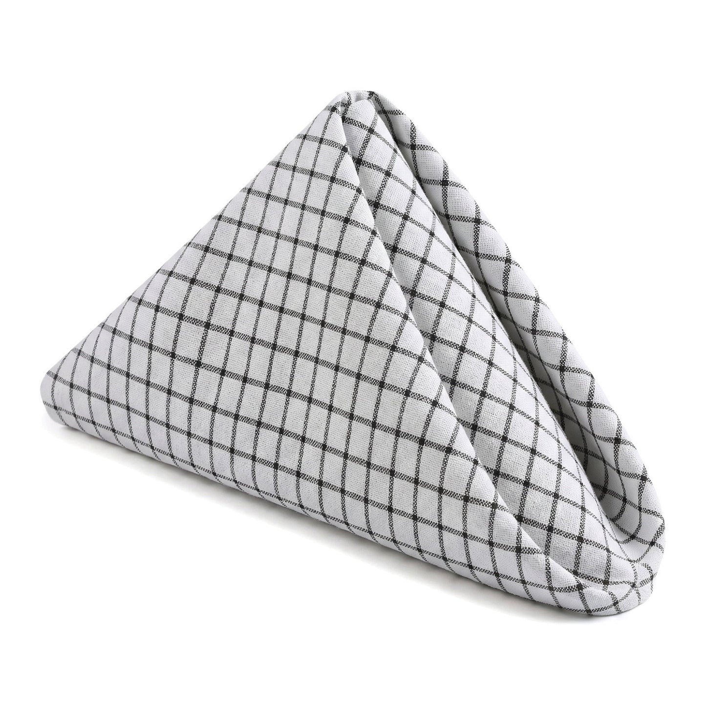 Unique Bargains 6Pcs Cotton Dining Events Cloth Napkins Small Checkered 28x20inch