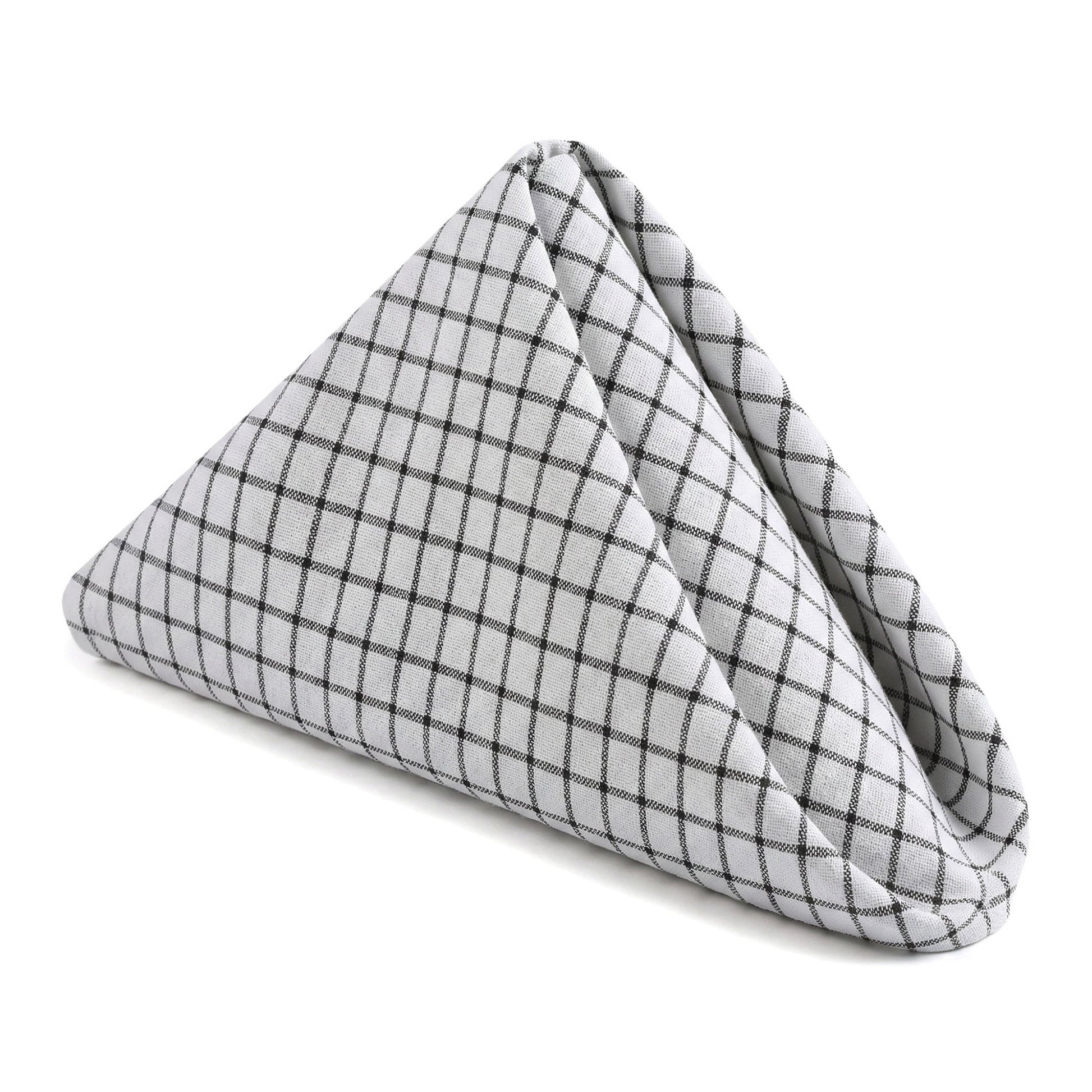 Unique Bargains 6Pcs Cotton Dining Events Cloth Napkins Small Checkered 28x20inch