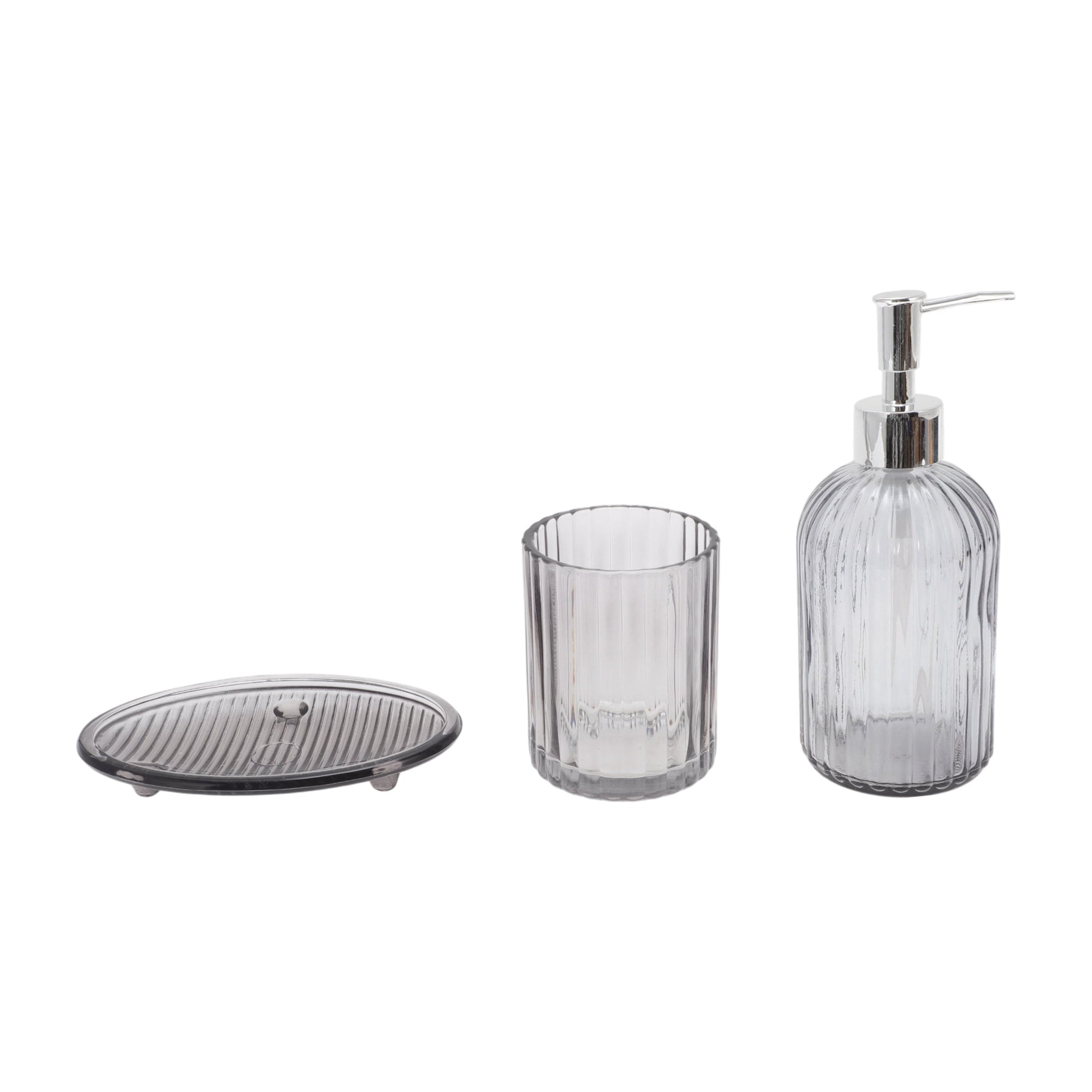 Unique Bargains Bathroom Accessories Kit 3Pcs Green