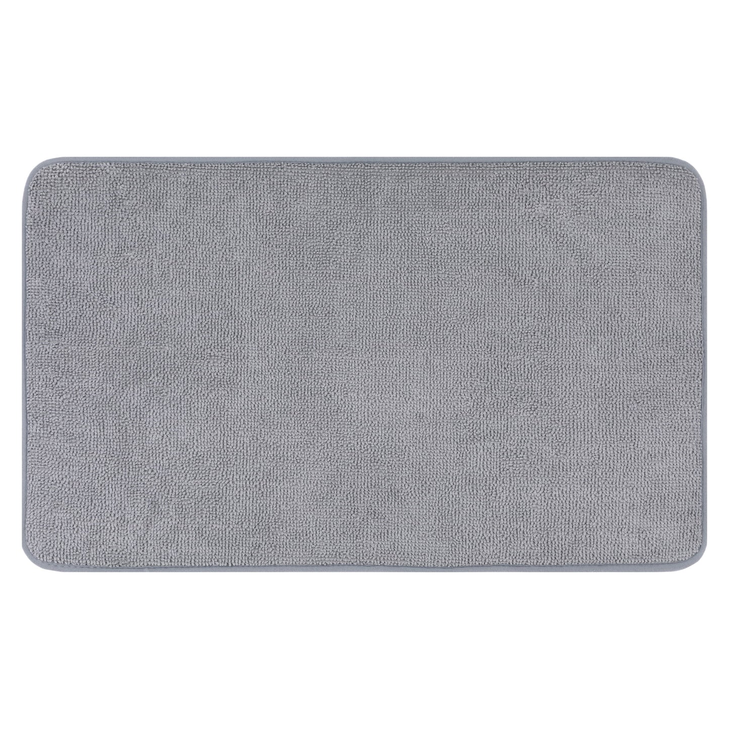 Unique Bargains Bathroom Rug Soft Non Slip Memory Foam Mat Grey 16" x 24"