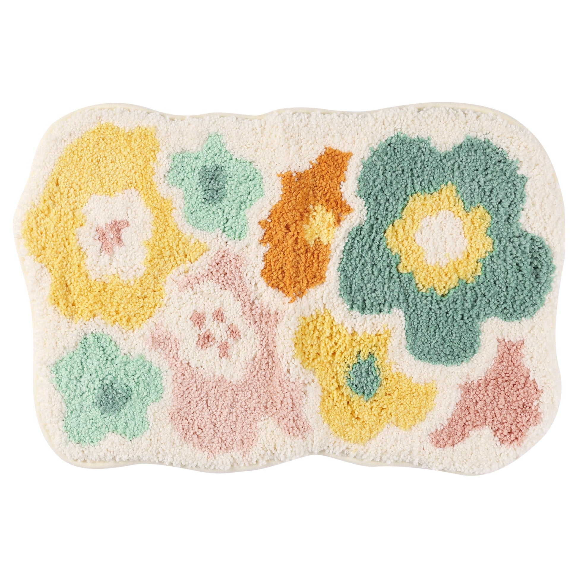 Unique Bargains Bathroom Rugs Soft Plush Fluffy Non-Slip Printing Quick Dry Bath Rugs Leaves-3 20"x32"