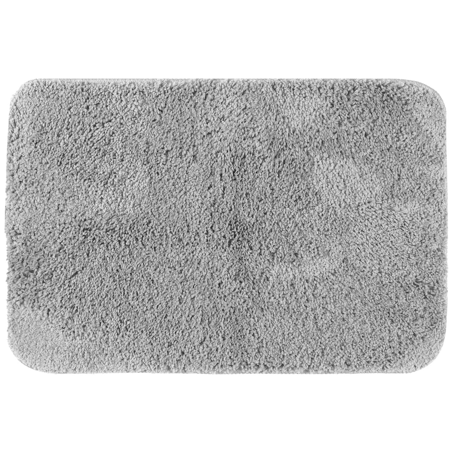 Unique Bargains Bathroom Soft Plush Mats Non-Slip Quick Dry Anti-Skid Shaggy Bath Rugs Grey 20"x32"