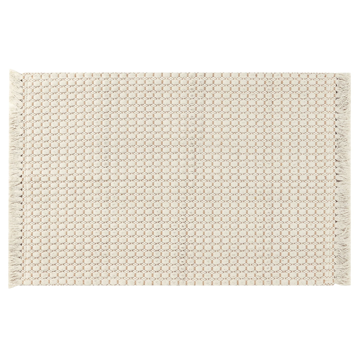 Unique Bargains Alfombra de BaÃ±o Boho con Textura Tejida para Dormitorio, Alfombra con Flecos Gris 20" x 32"