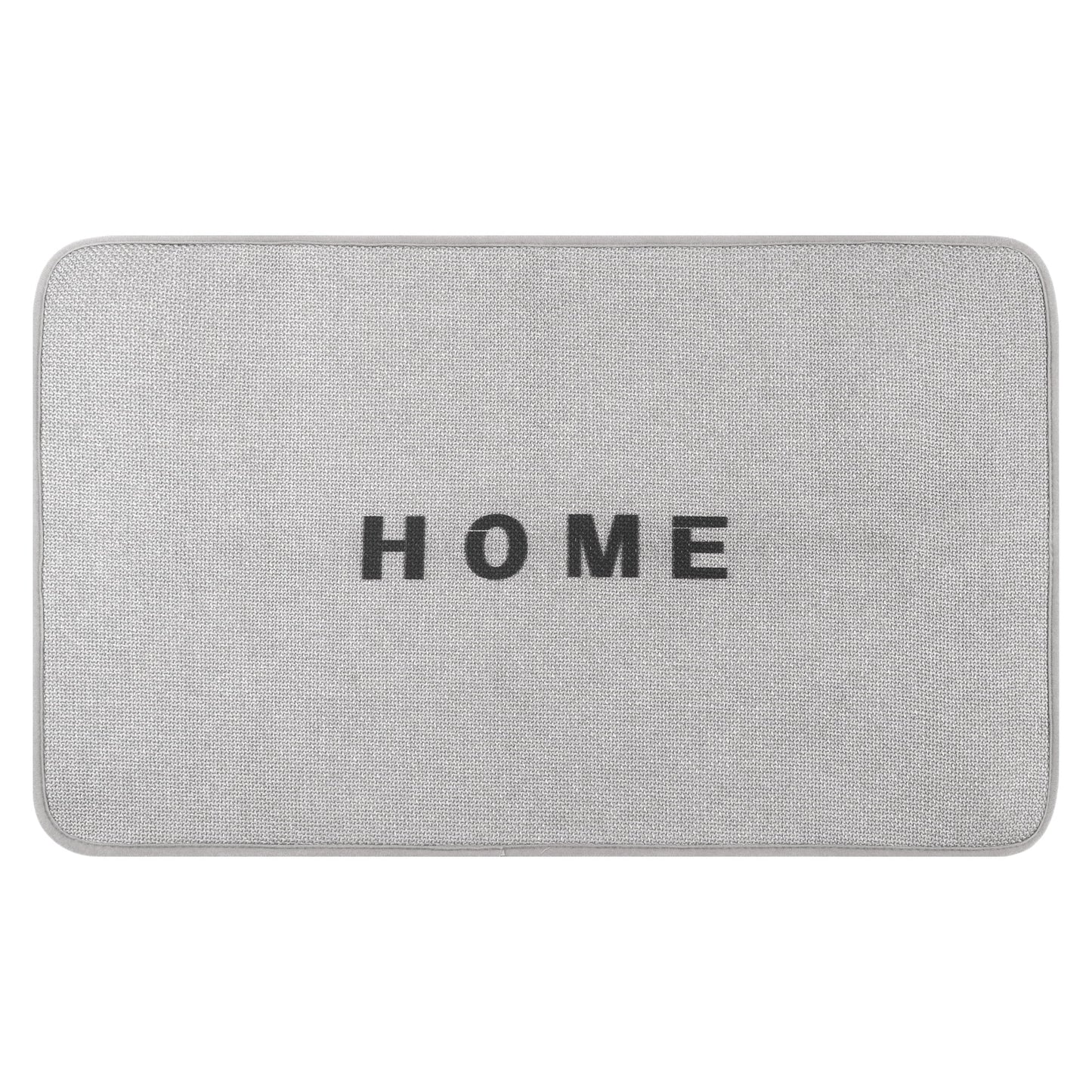 Unique Bargains Boho Bathroom Rugs Absorbent Non Slip Washable Bath Rugs Grey 20" x 32"