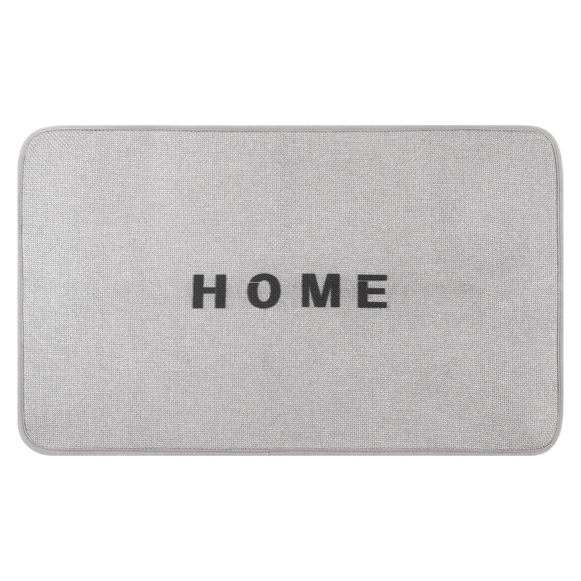 Unique Bargains Boho Bathroom Rugs Absorbent Non Slip Washable Bath Rugs Grey 20" x 32"