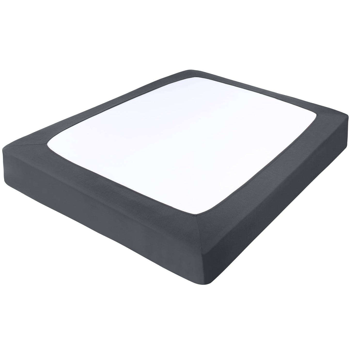 Unique Bargains Box Spring Cover Wrap Around 4 Sides Stretchy King Slate Grey