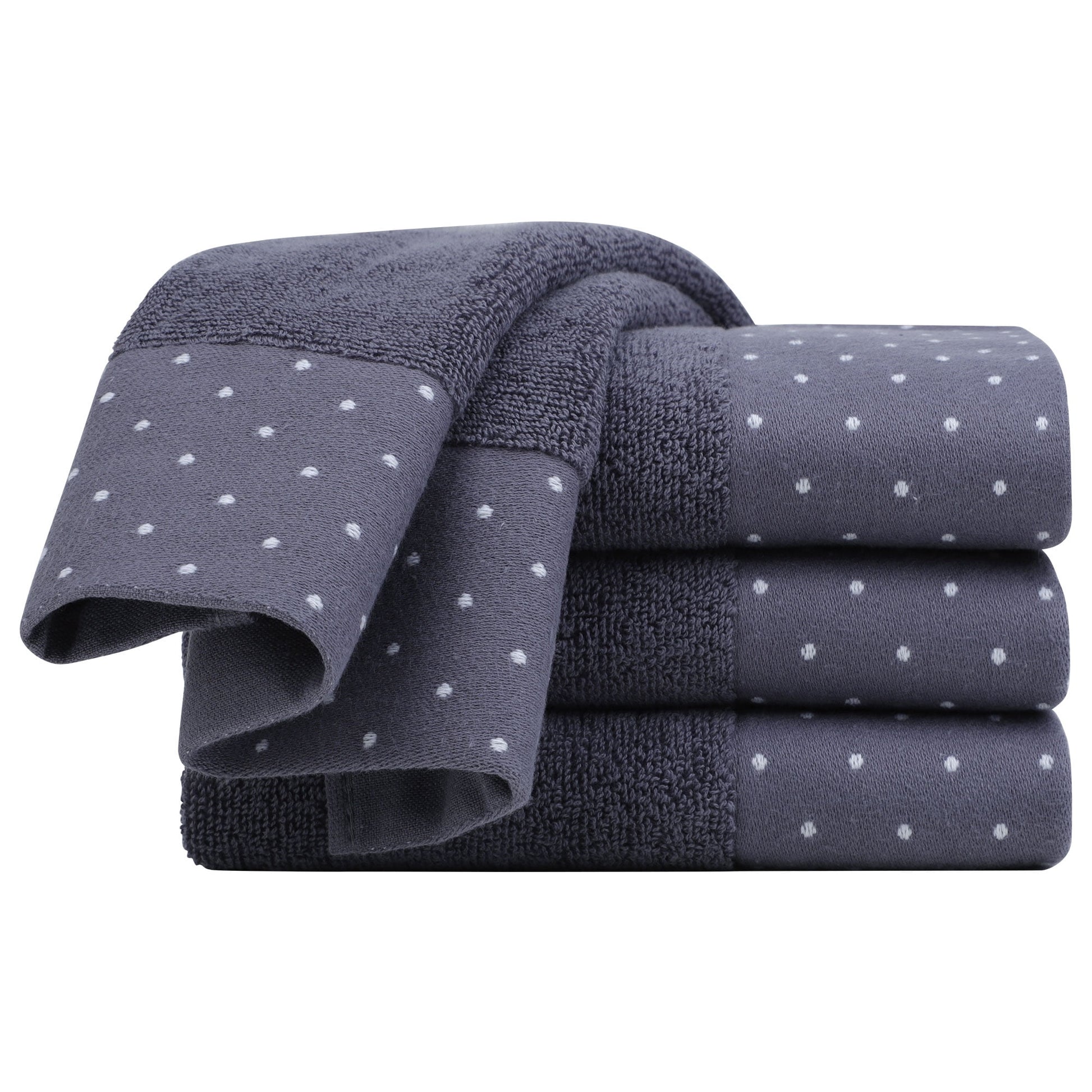 Unique Bargains Cotton 600 GSM Absorbent Hand Towel Set 14" x 30" Taupe Gray 4 Pcs