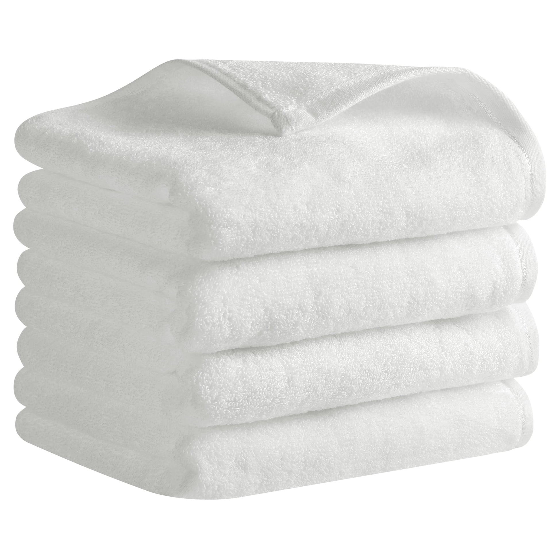 Unique Bargains Cotton Hand Towels Soft Absorbent Towel Set Pink 4-Piece