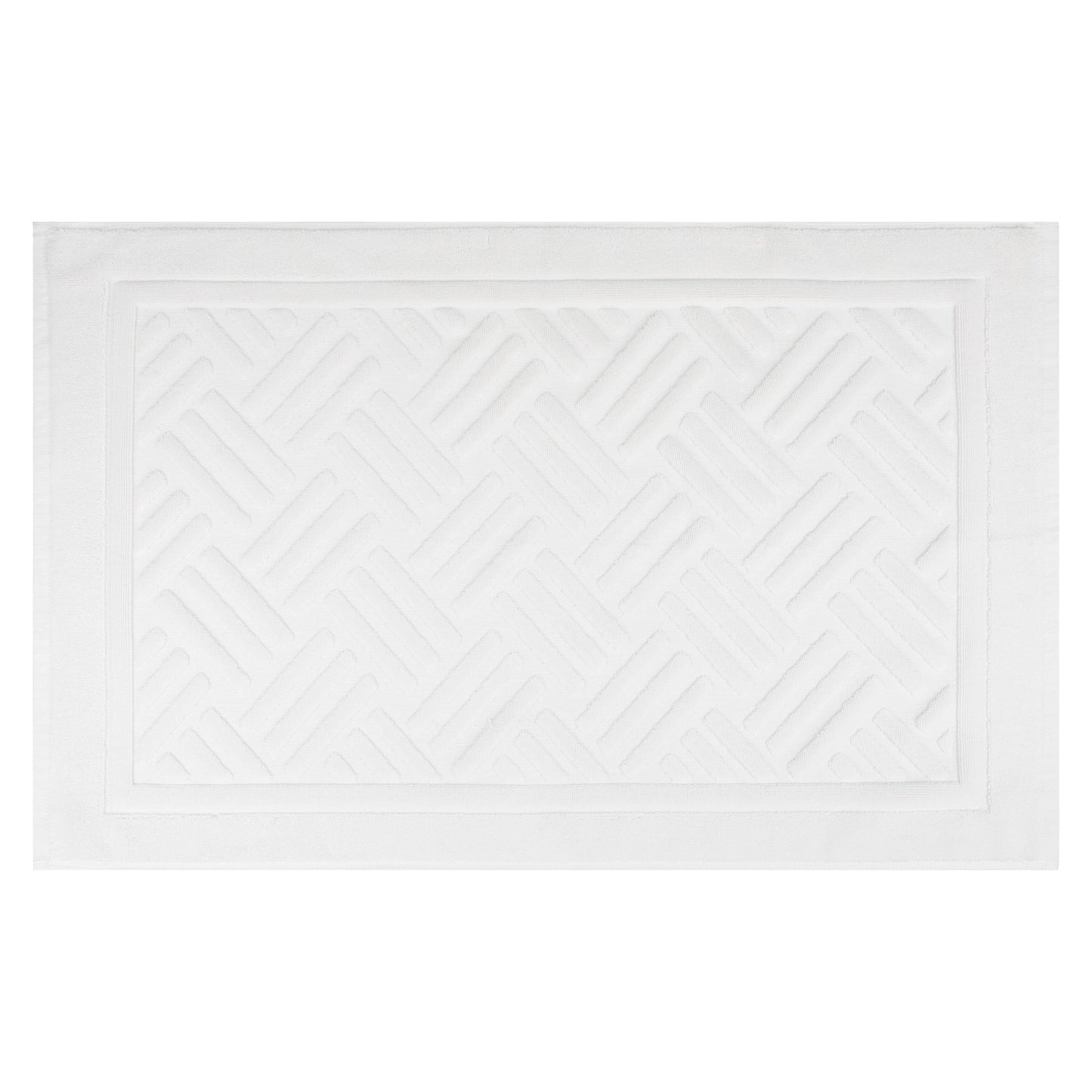 Unique Bargains Cotton Mat Towel Absorbent Floor Bath Rugs for Bathroom Beige 20" x 32"