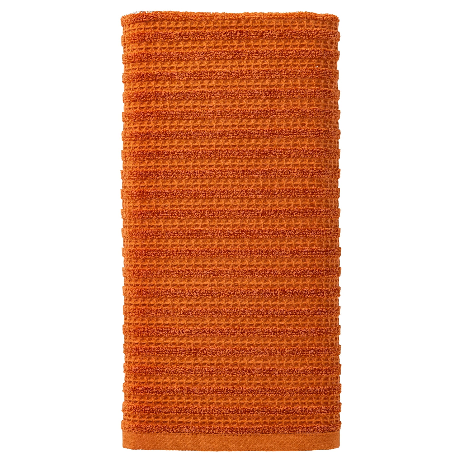 Unique Bargains Cotton Waffle Soft Absorbent Bath Towels Brown 55" x 28"