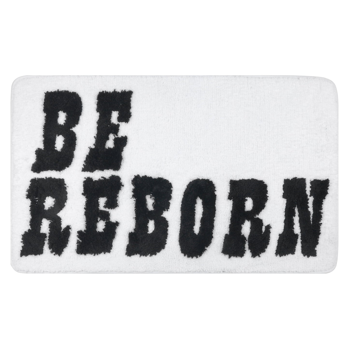 Unique Bargains Cute Letter Pattern Non-Slip Bath Rugs Soft Bath Floor Rug White 20" x 32"