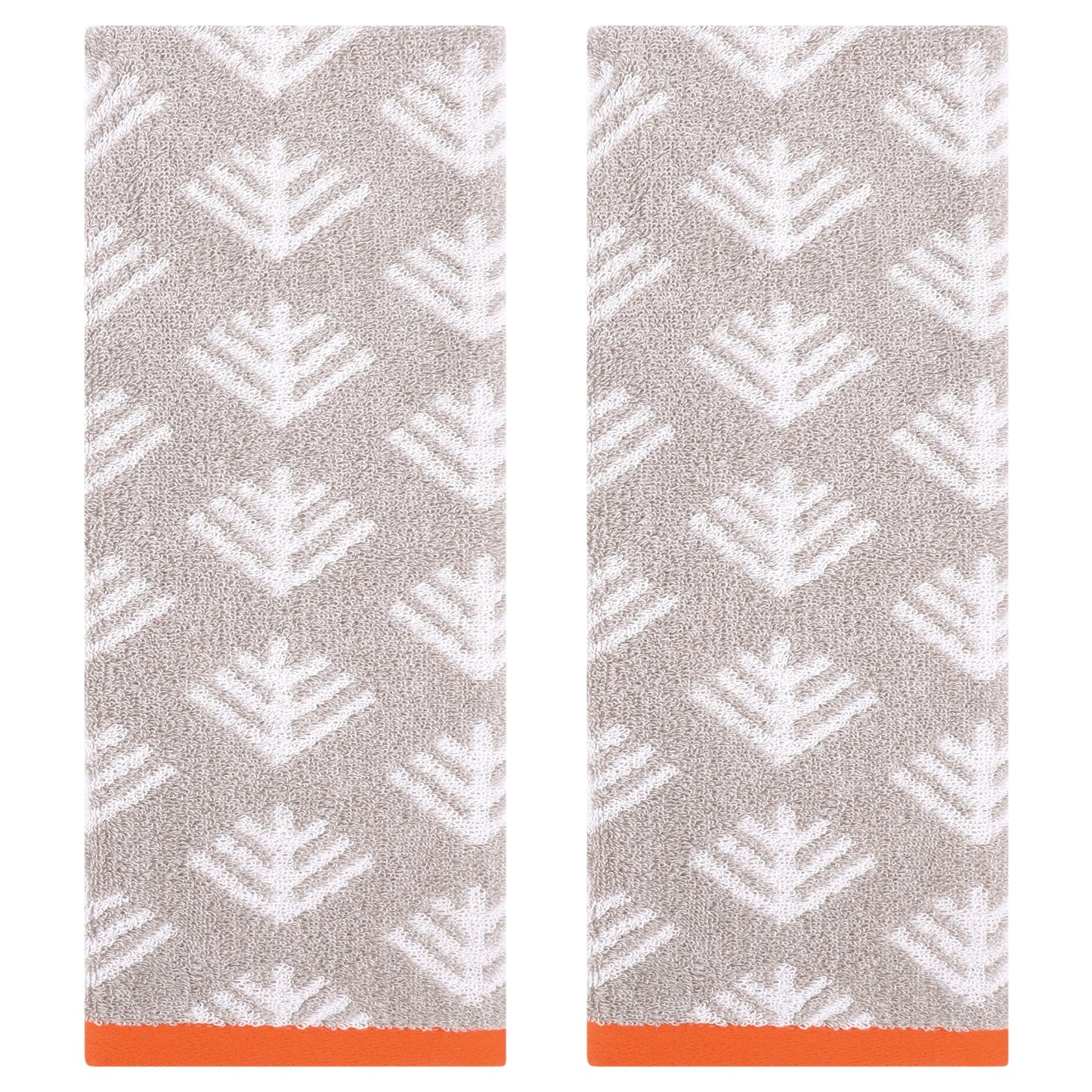 Unique Bargains Cute Pattern Cotton Hand Towel Set for Kitchen Bathroom Green 2-Piece