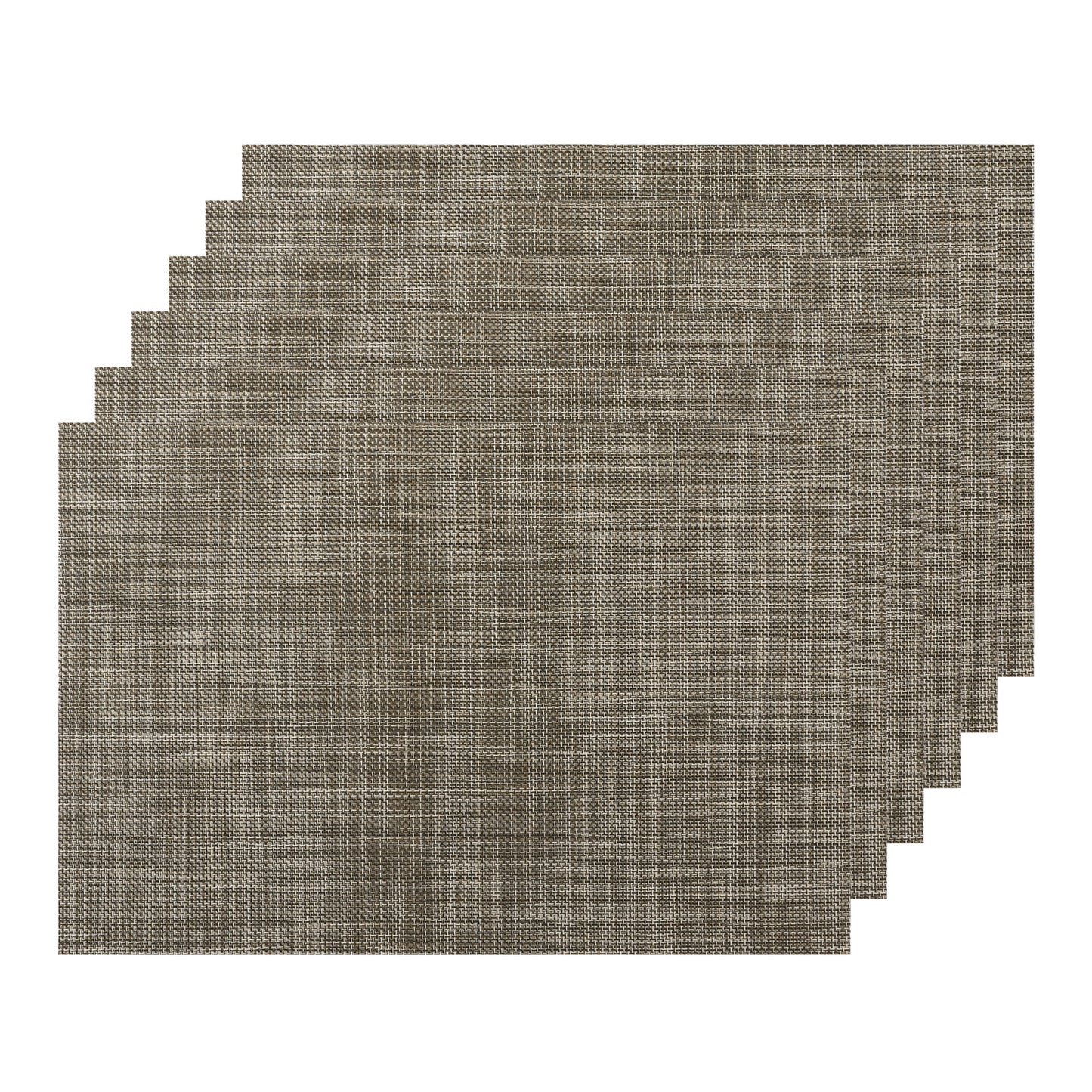 Unique Bargains Durable Placemats for Dining Table, Resistant Kitchen Place Mats Set of 6 Coffee 18" x 12"